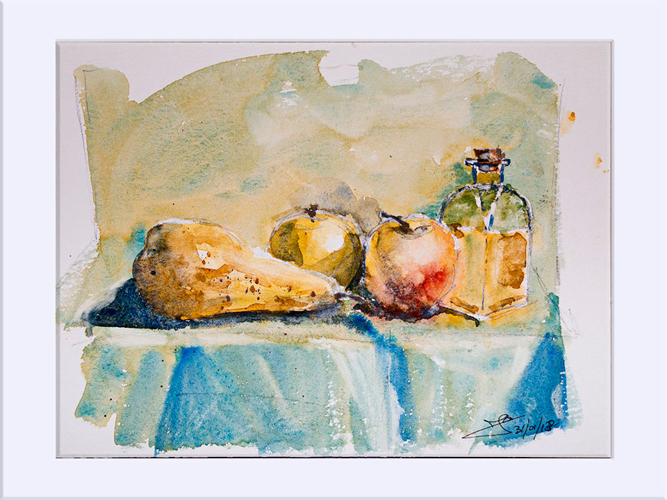 "Bodegón" - Acuarela, 24x32 cm