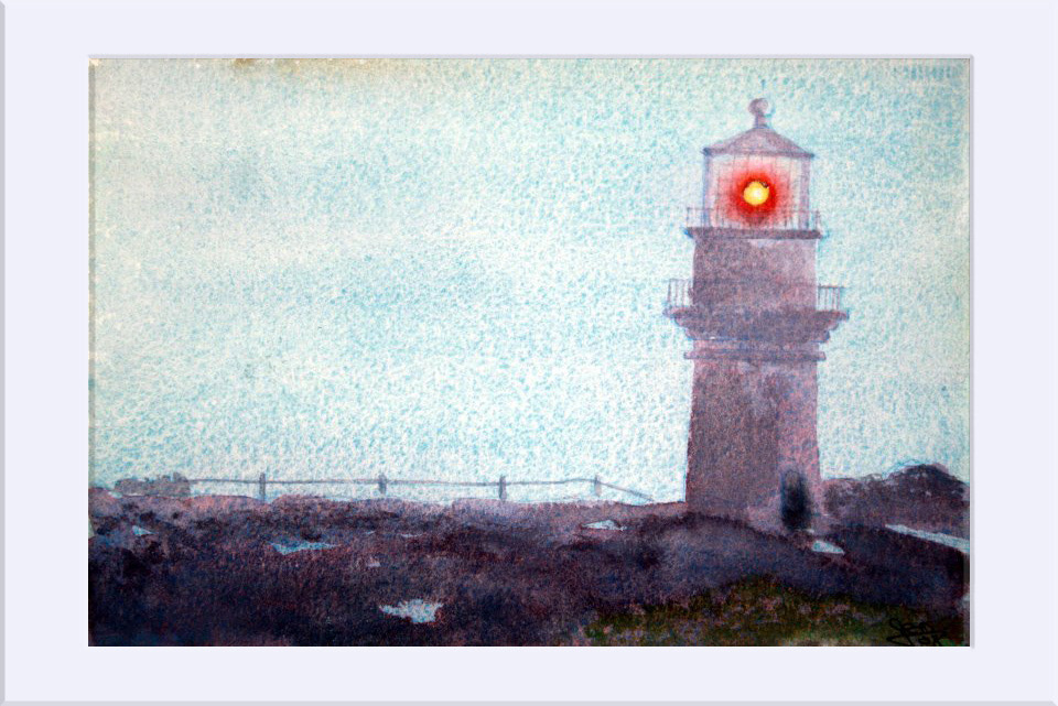 "Faro I " - Acuarela, 17x25 cm