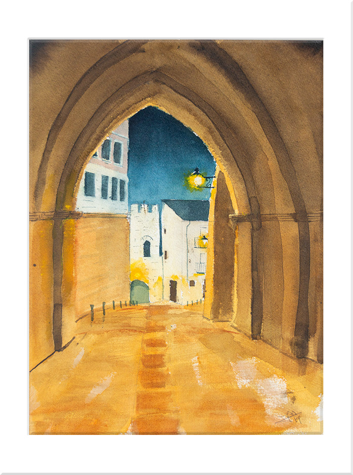Teruel. Andaquilla - Acuarela, 39x29 cm