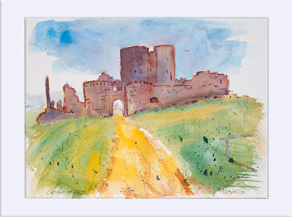 "Castillo de Moya" - Acuarela, 23x31 cm