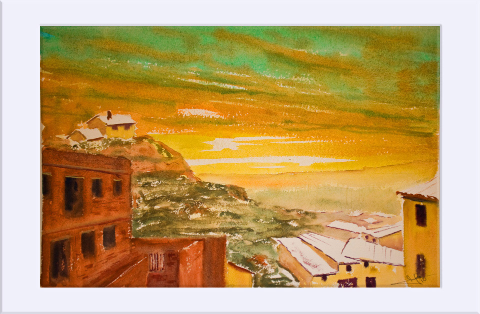 "Concud Nevado V " - Acuarela, 30.5x42 cm