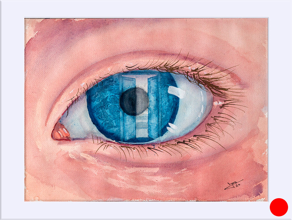 Puertas en el tiempo VI. Acuarela, 30 x 40 cm