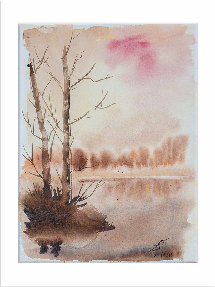 Paisaje. Acuarela, 32 x 24 cm