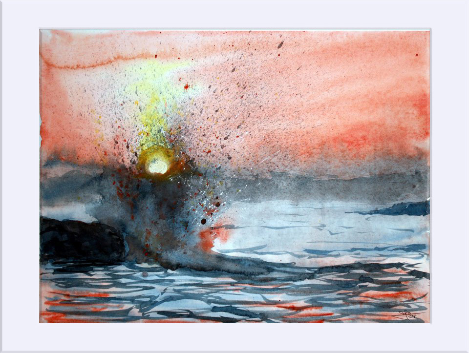 "Rompiente II " - Acuarela, 33x43.5