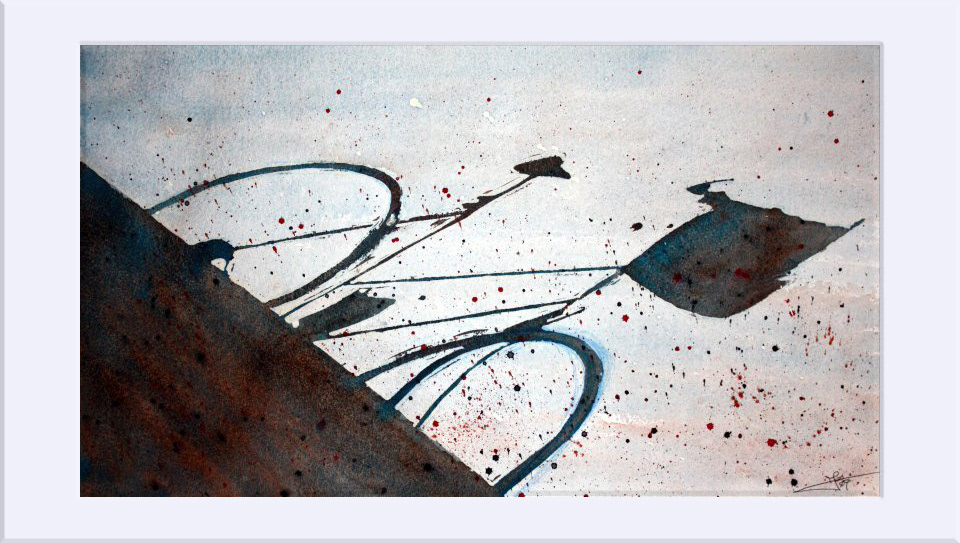 "Sombra I " - Acuarela, 30x52.5