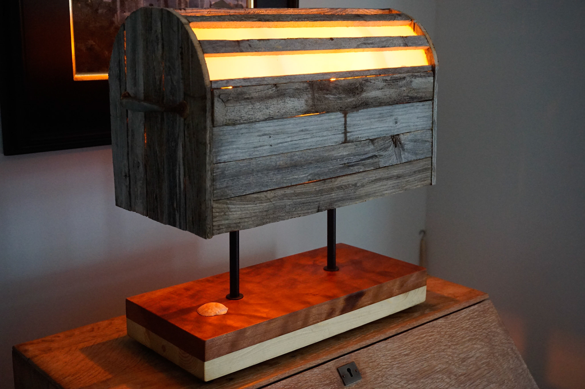 "Mail Box"...a large night light...2 x 1w LED flicker bulbs add to the nostalgia...