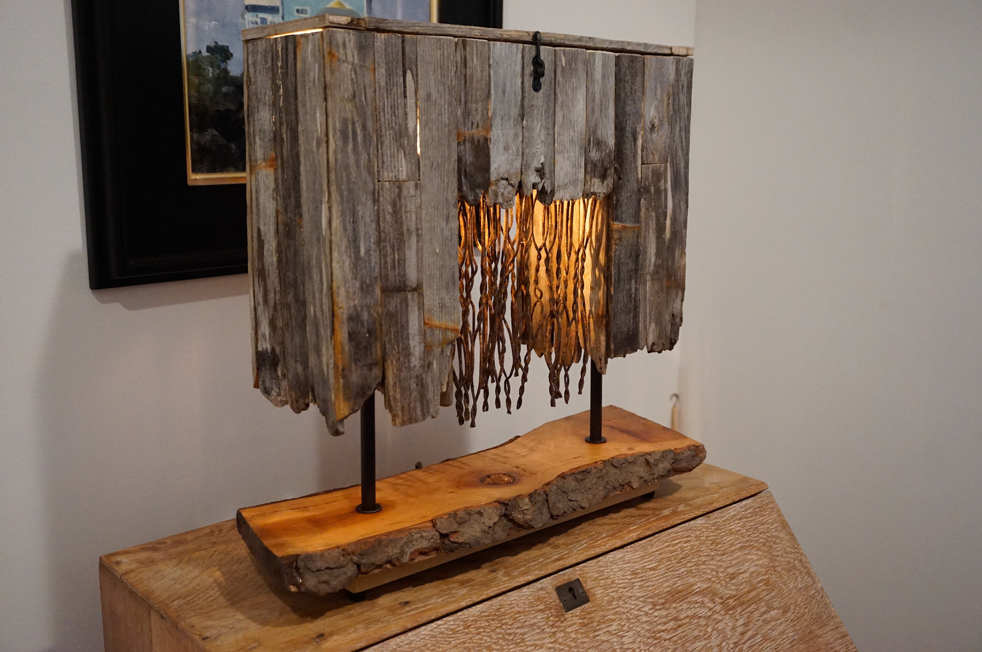 "Hang Down"...18 x 7 x 17in...in daylight...