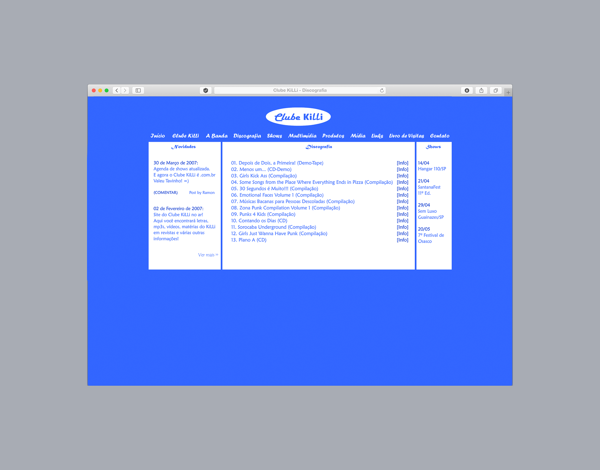Site do “Clube KiLLi”