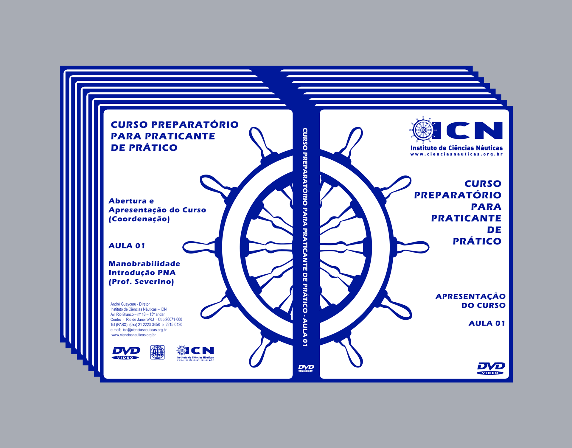 Encartes da coleção de DVDs de aulas do ICN