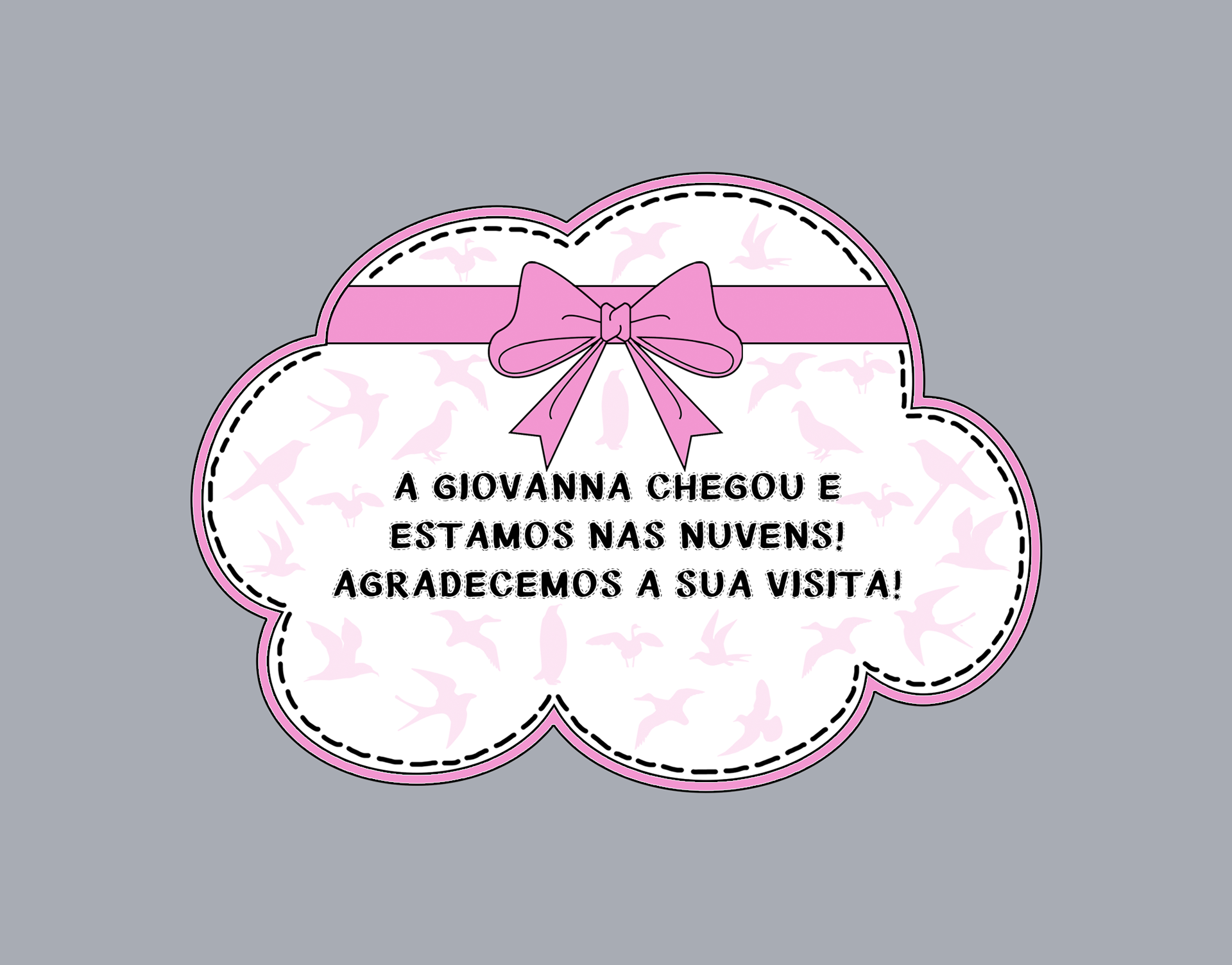 Lembrancinha de Nascimento da Giovanna