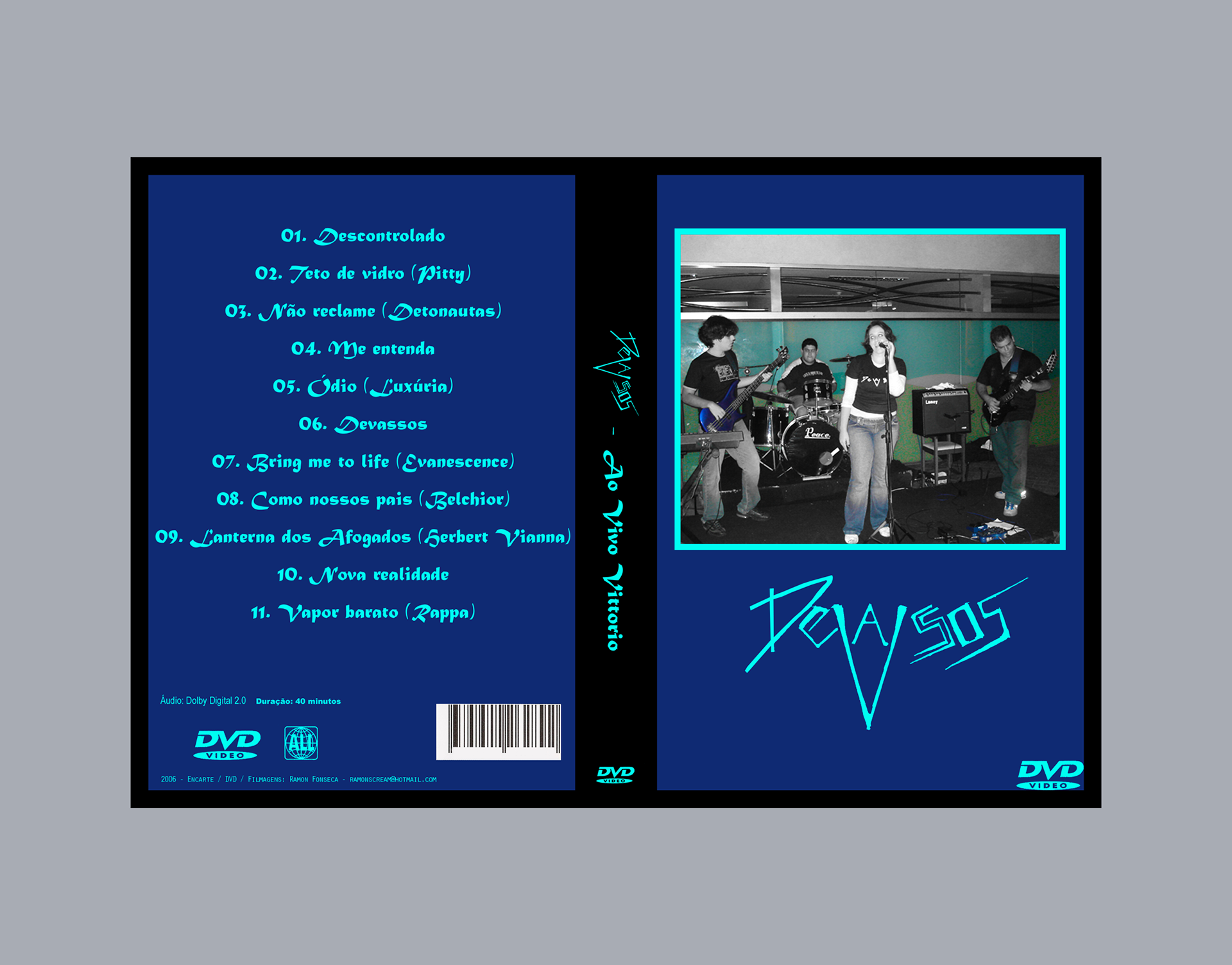 Encarte do DVD “Devassos”