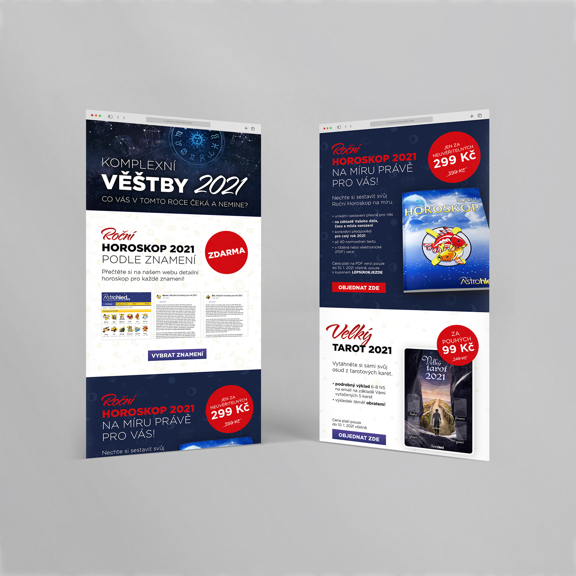 Návrh emailingu včetně zpracovaní všech vizuálů