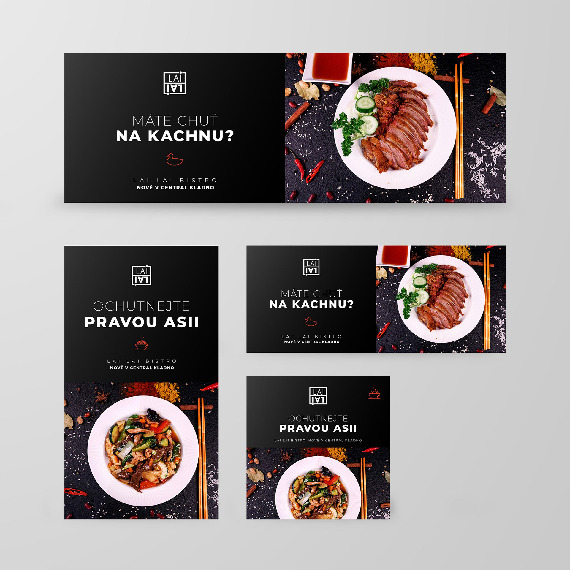 Návrh bannerů a charakter vizuální komunikace restaurace