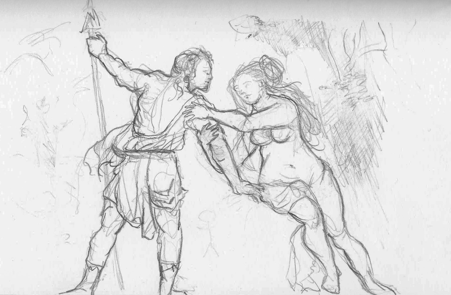 Master study of Peter Paul Ruben's "Venus and Adonis"