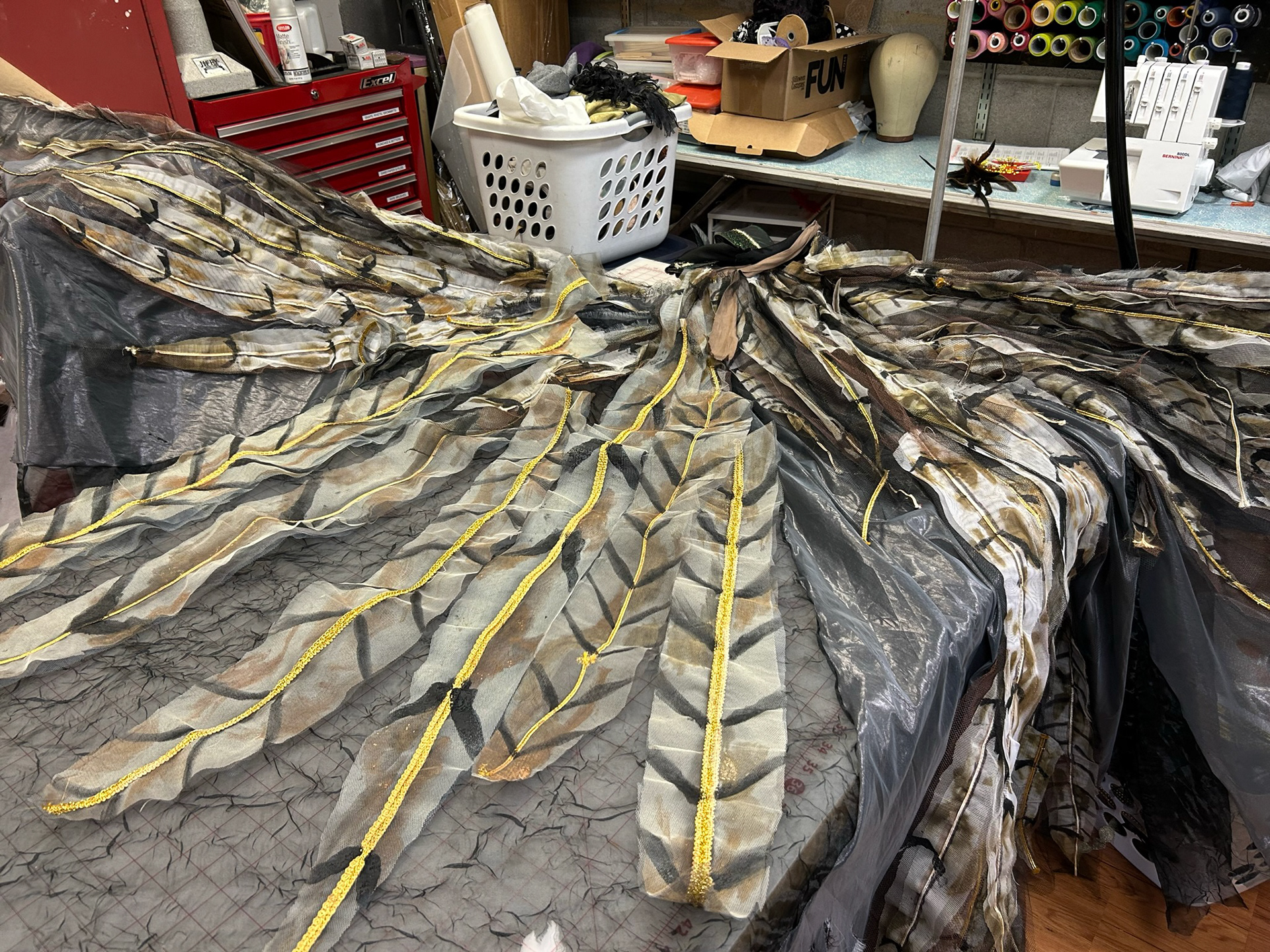 Feathers made and added