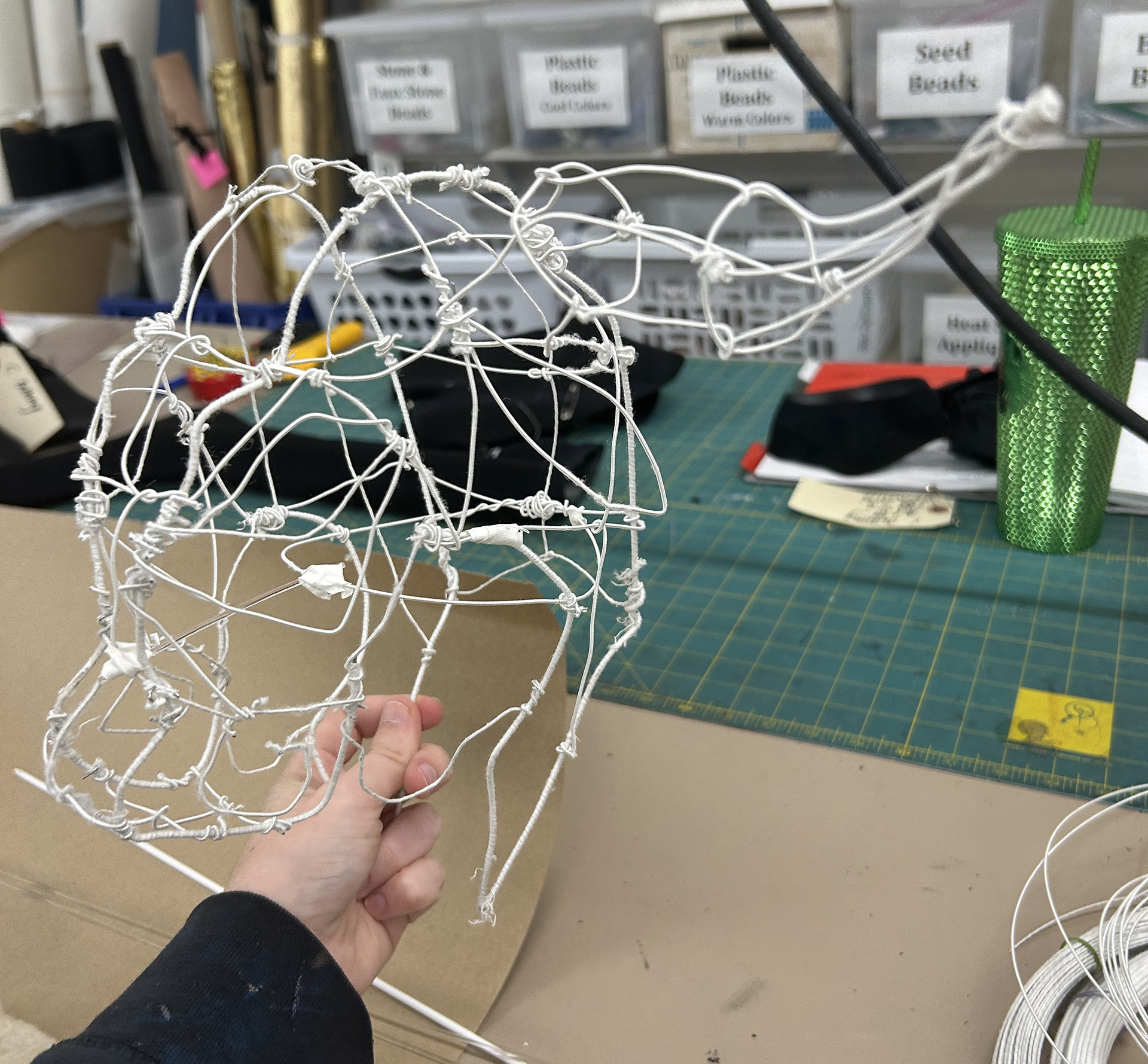 Half scale model (millinery wire, gaff)