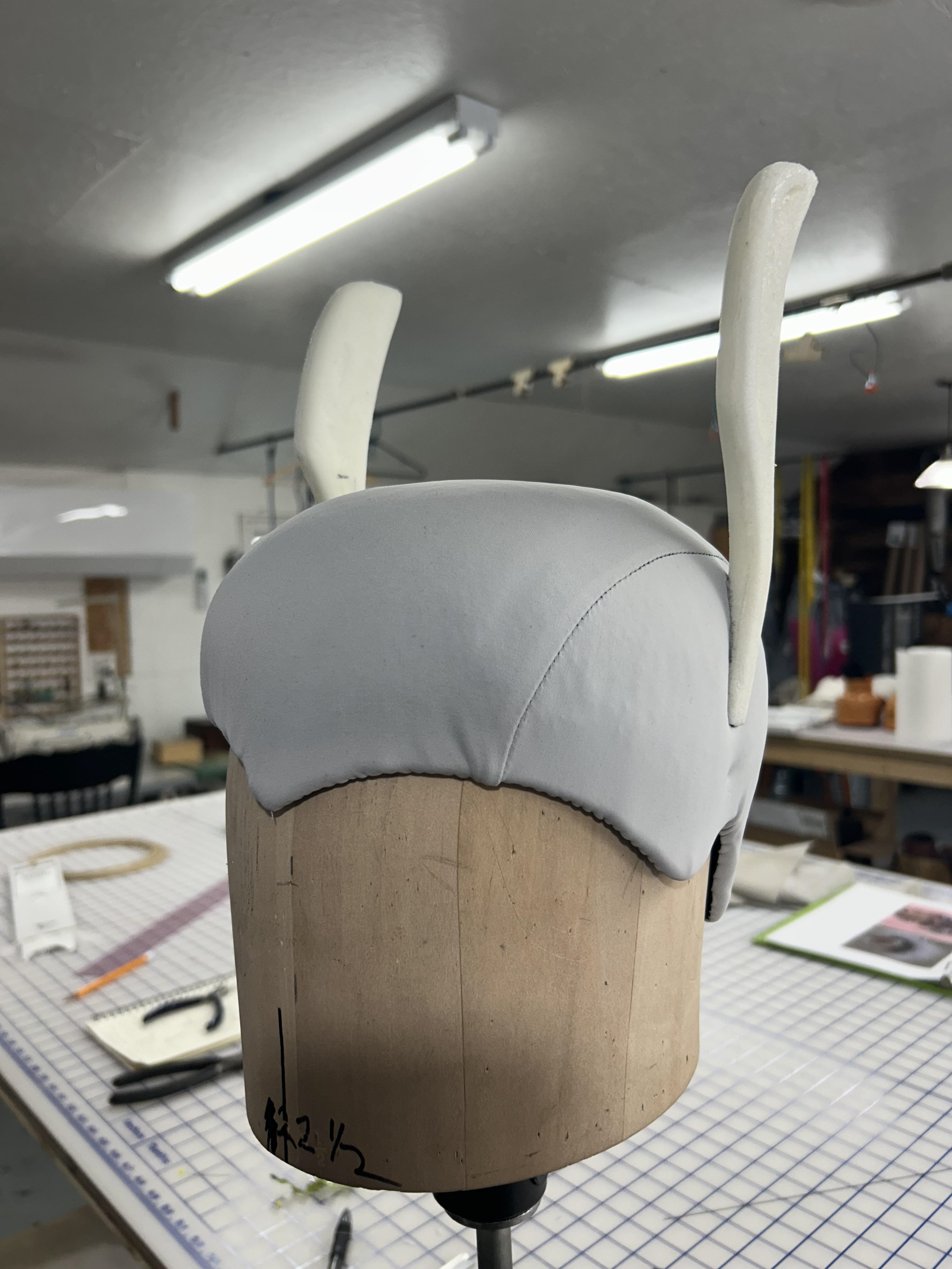 Panic helmet for DCL Hercules, casted ears from urethane