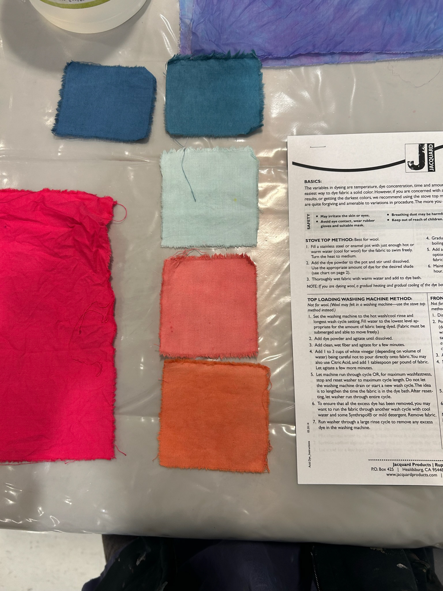 Color swatches