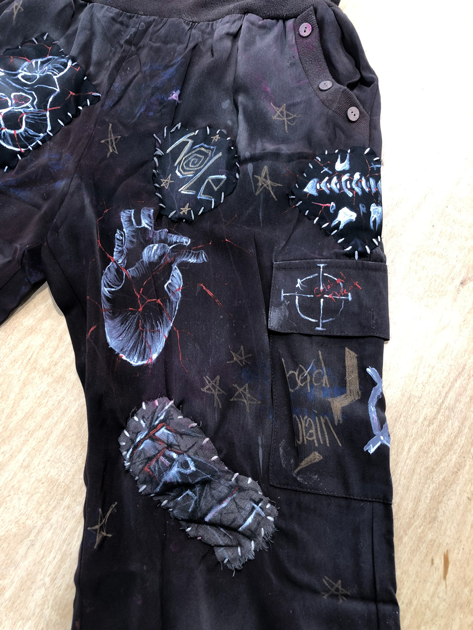 Doodles and patches were added after