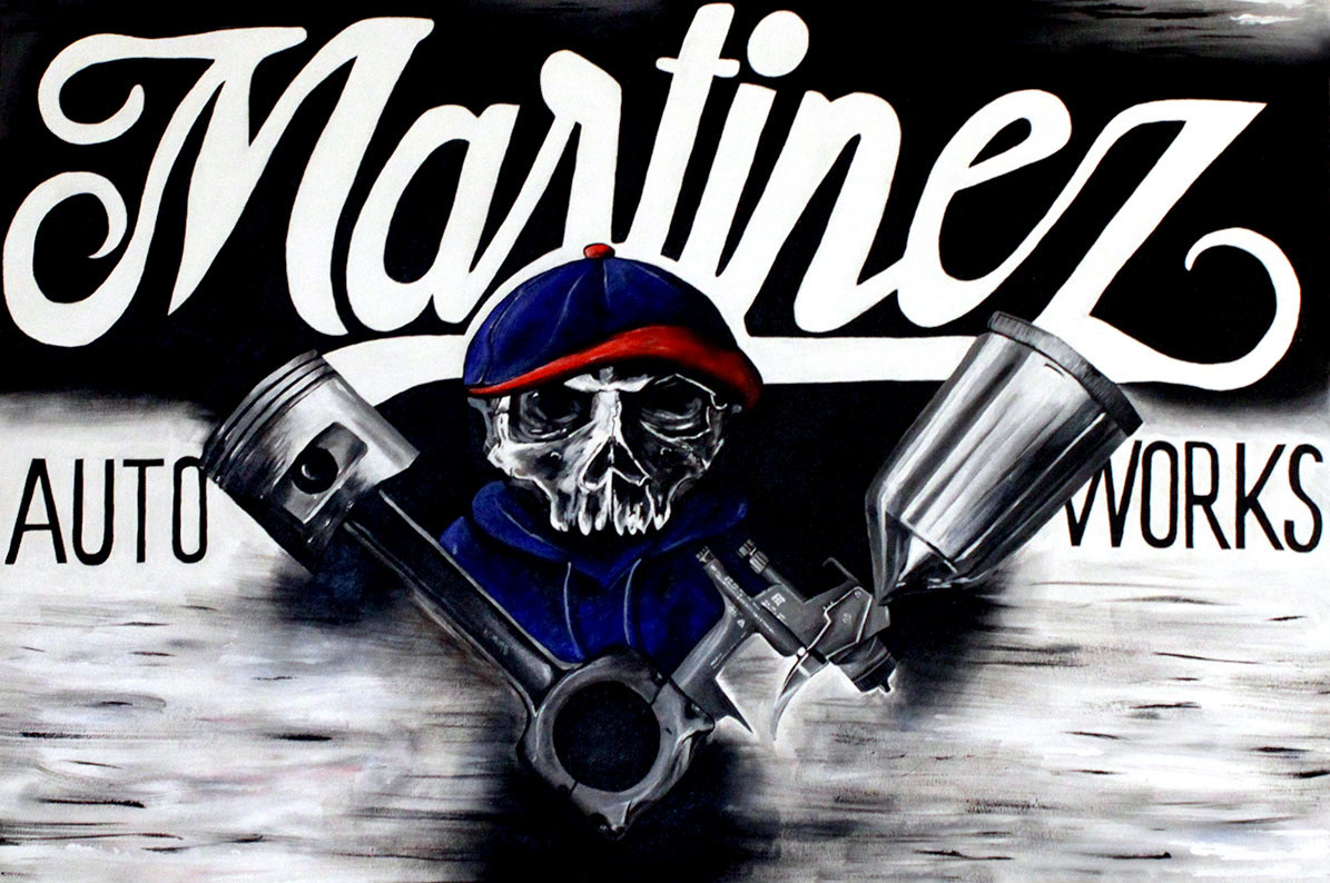 Painting of Logo on 24”x36” Stretched Canvas