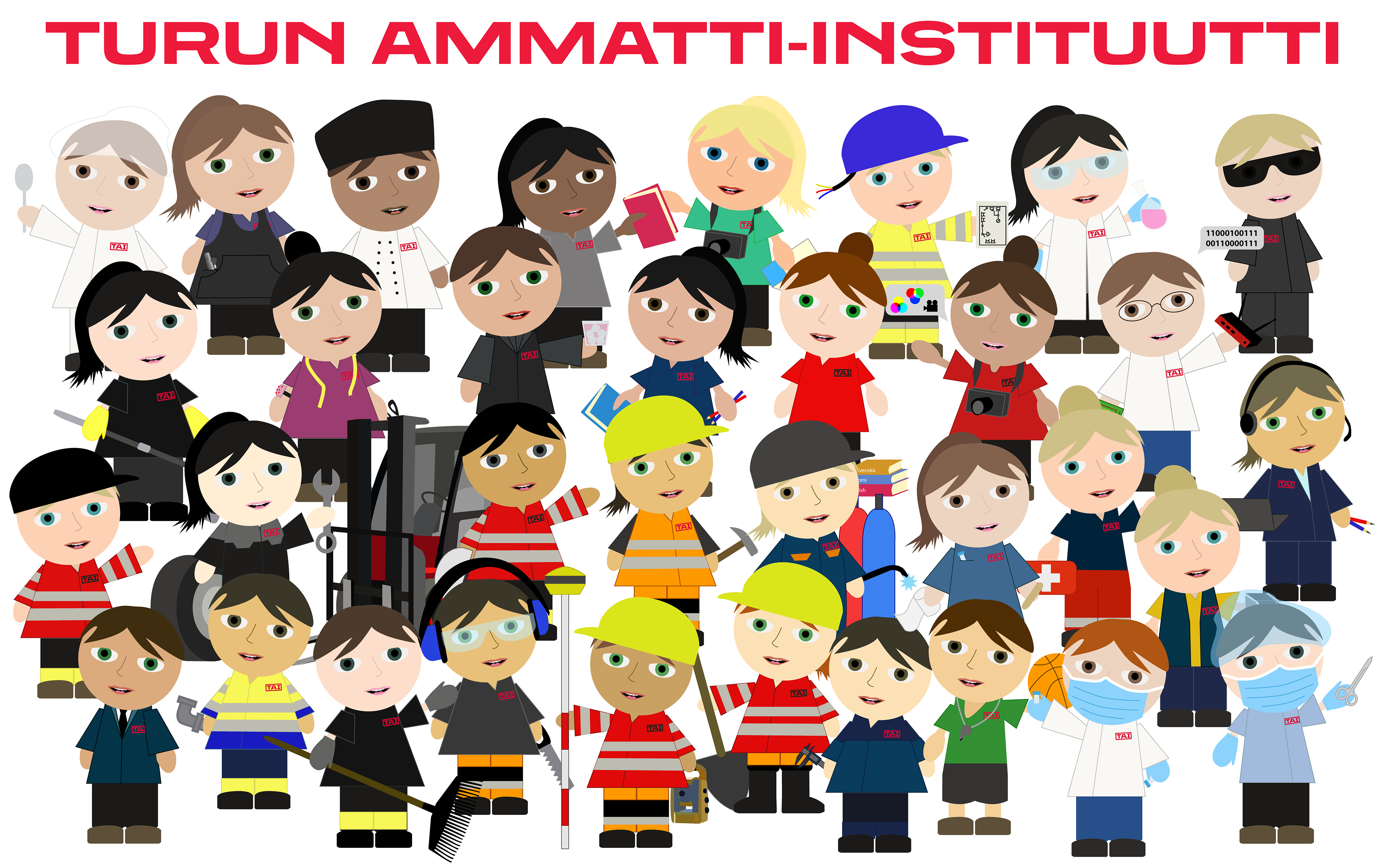 Character for every profession taught in the school