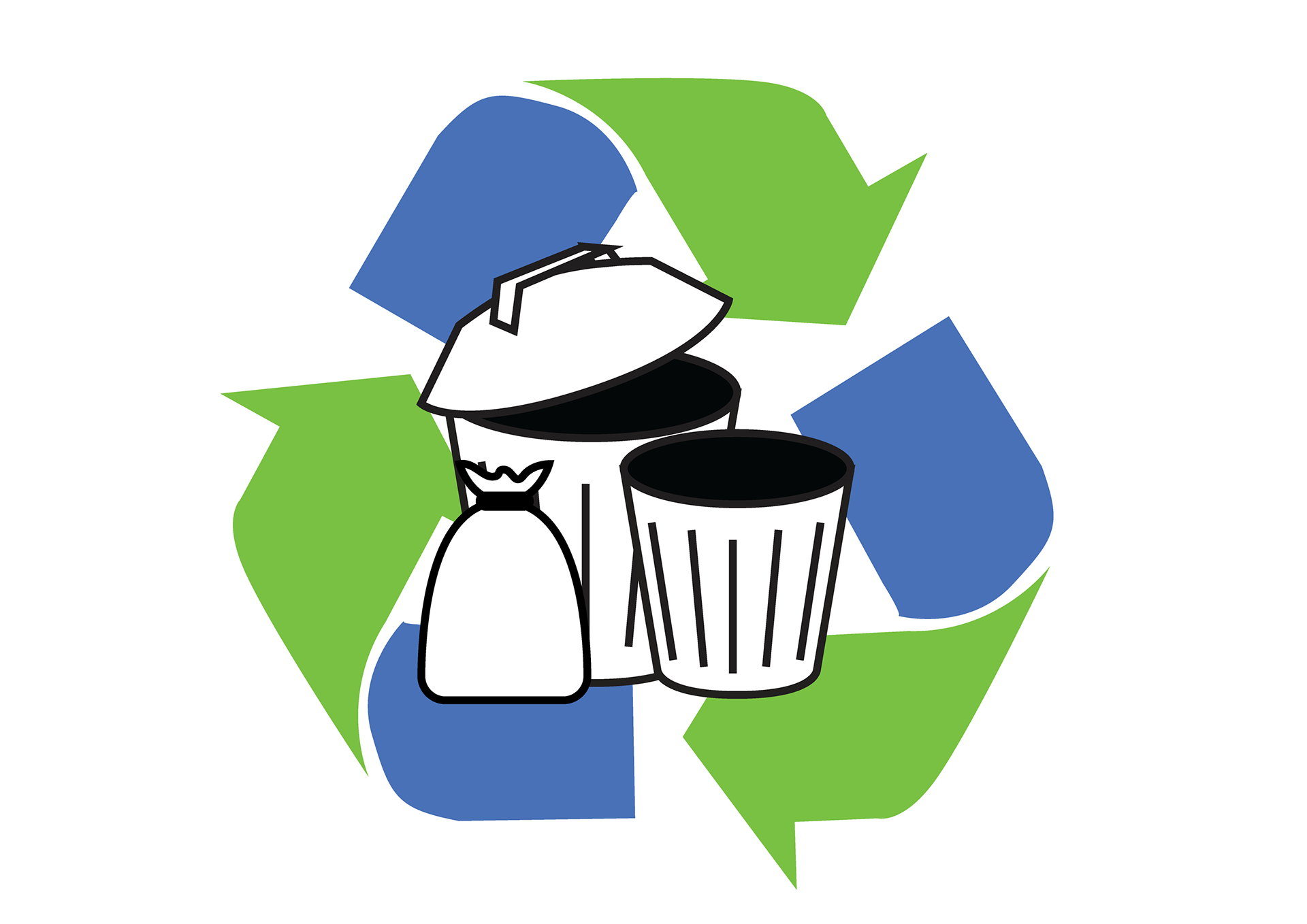 Different icons for waste management