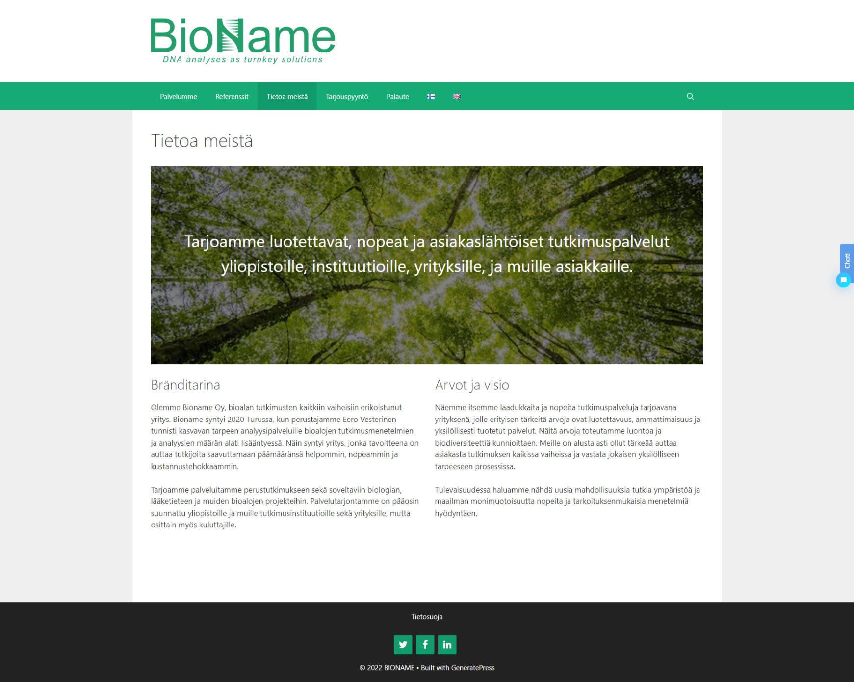 about us -page