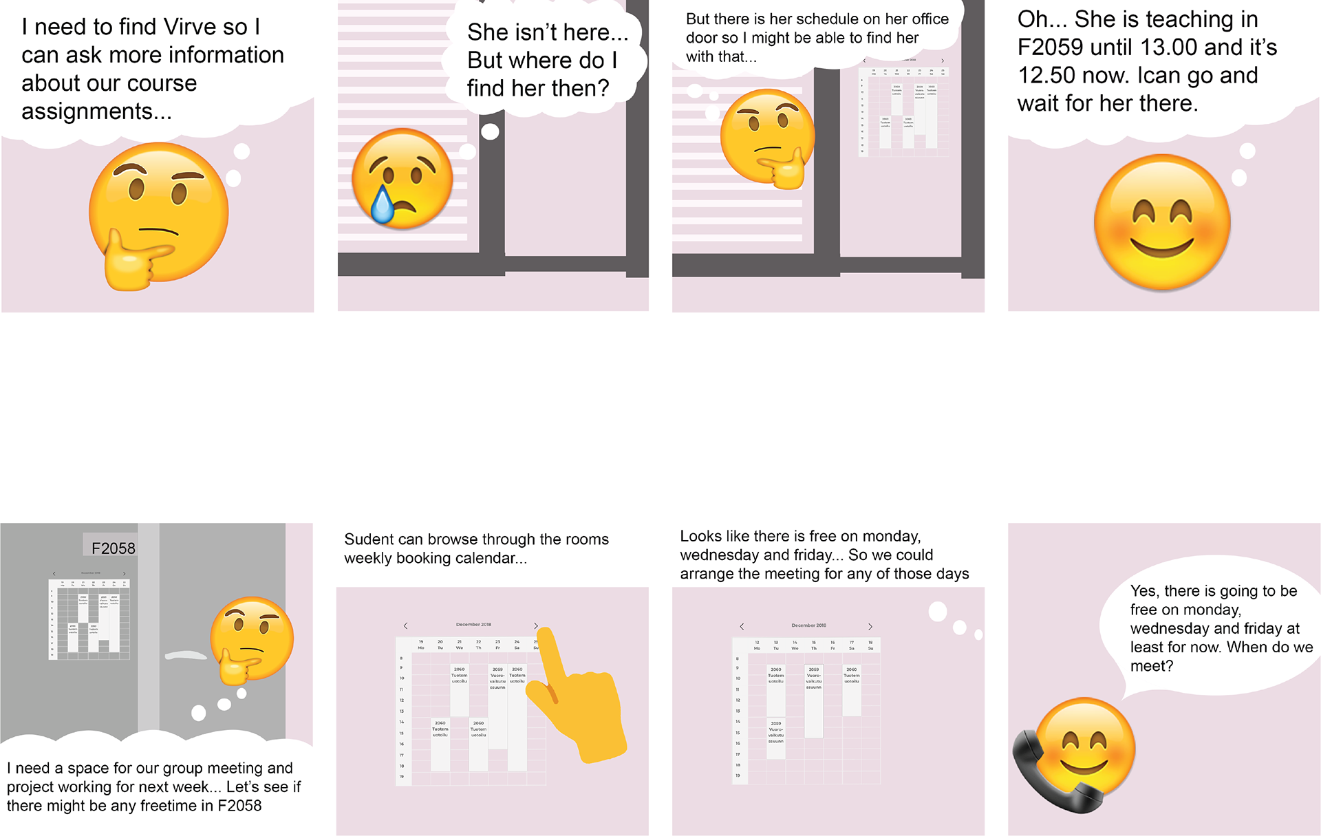 Schedule wall concept design 02, school work - 2019