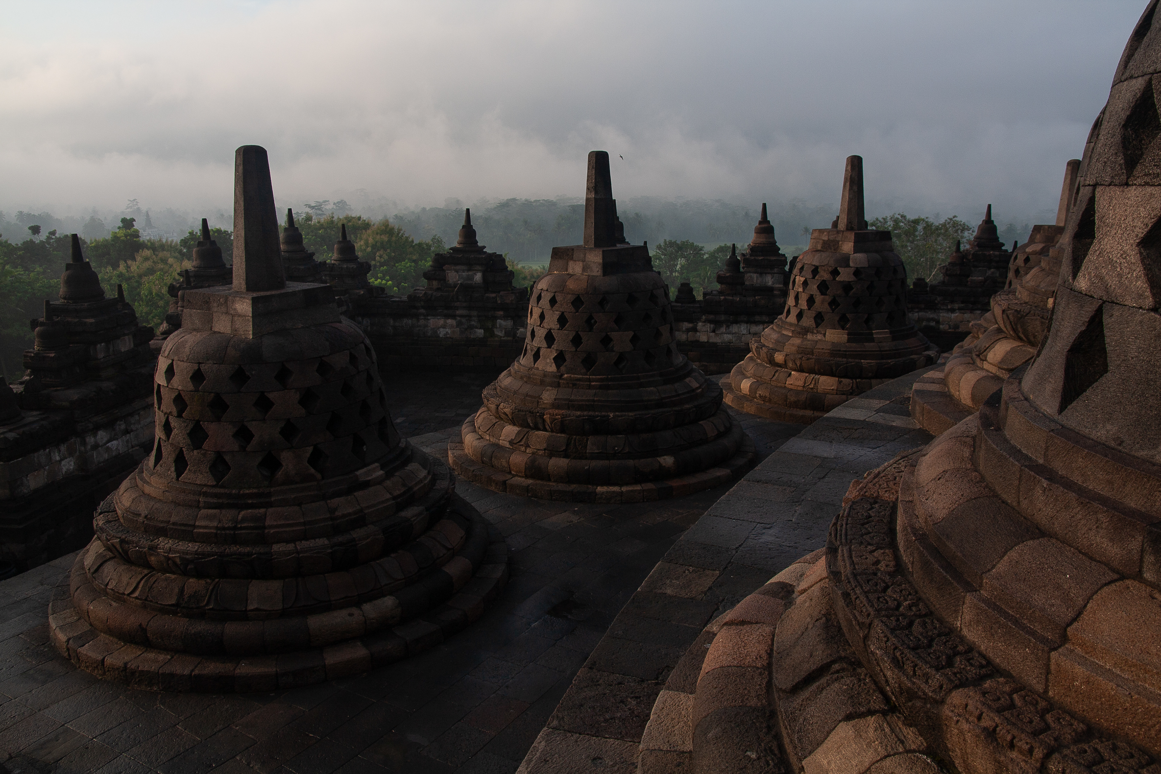 Borobudur-Tempel. Yogyakarta, Indonesien (2008)