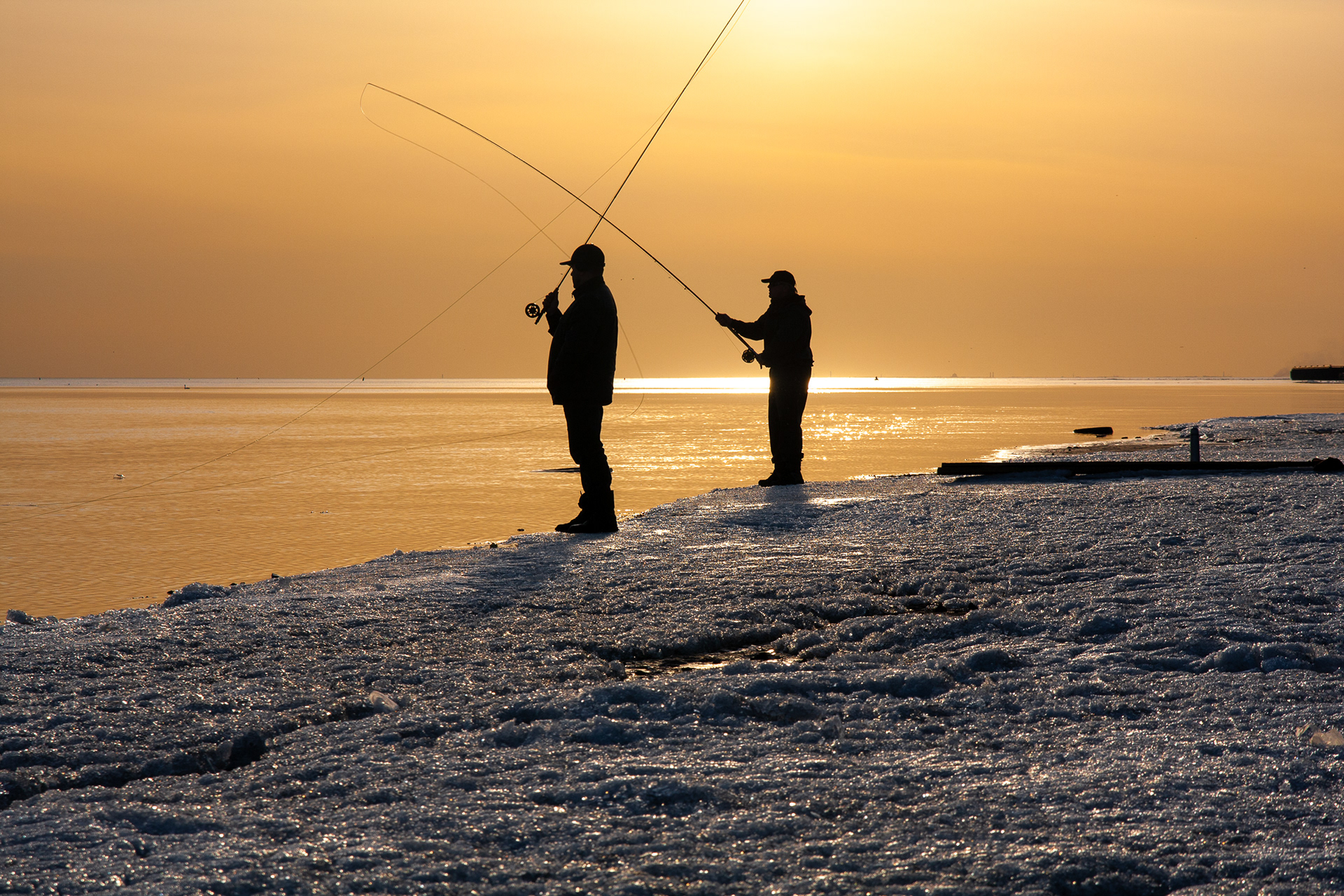 Sunset Fishermen (2009). St. Petersburg, Russia.