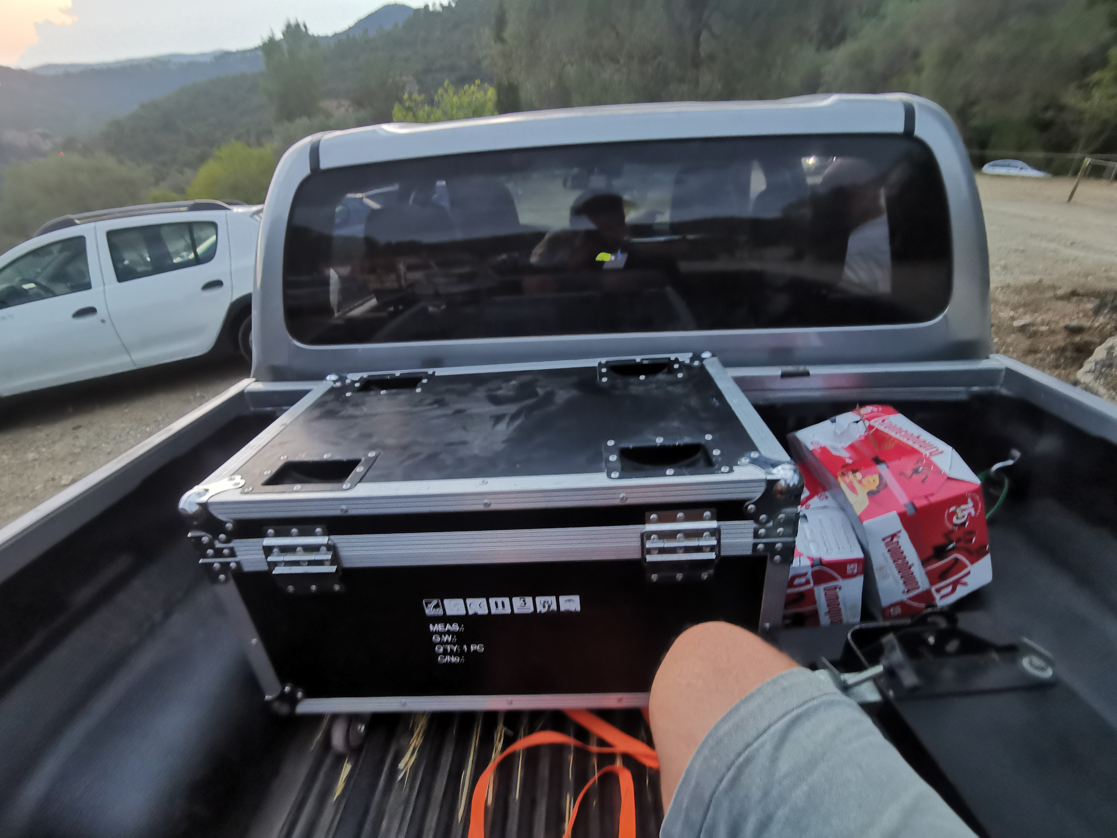 Transport du matèriel jusqu'à la scène