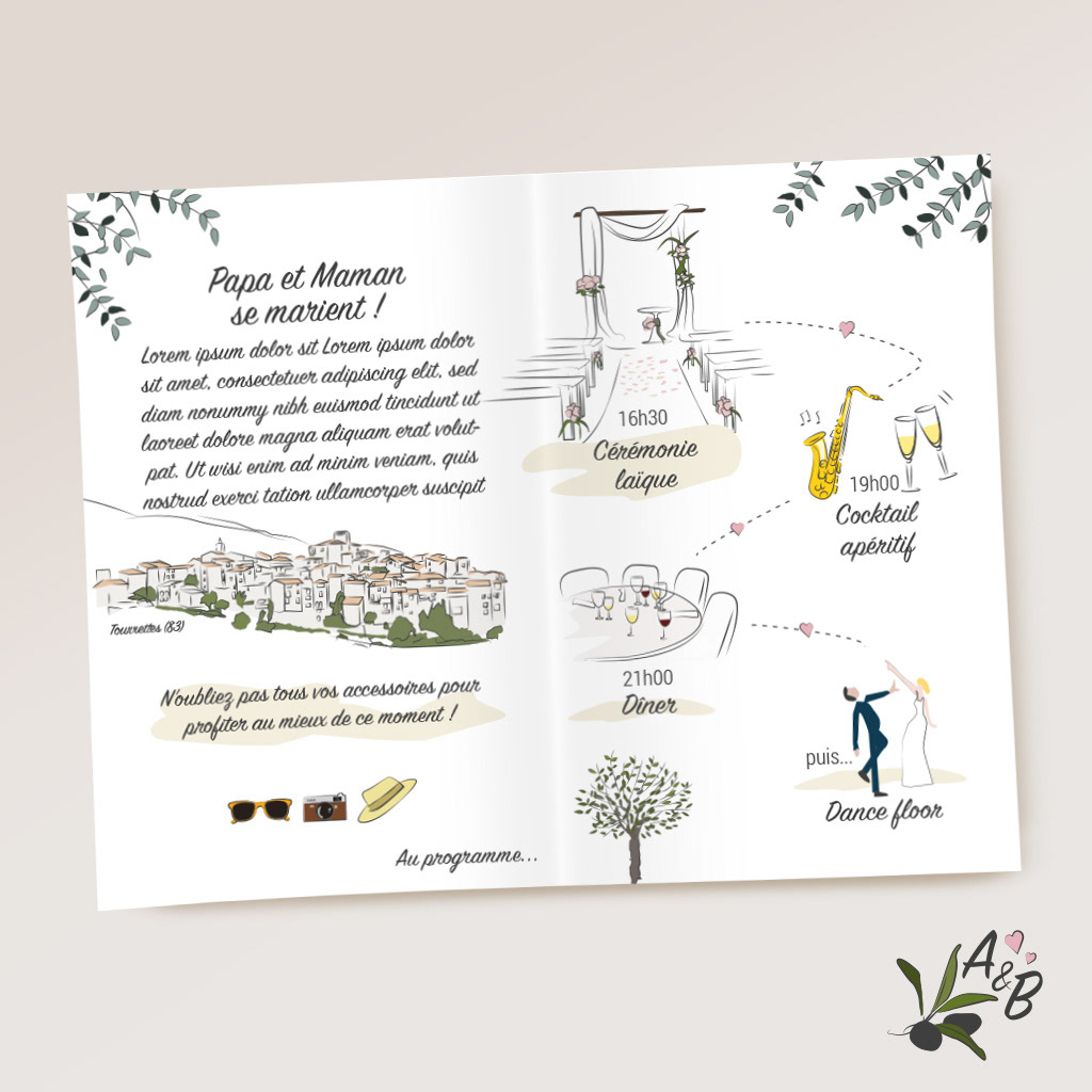 Faire-Part Mariage - Illustration