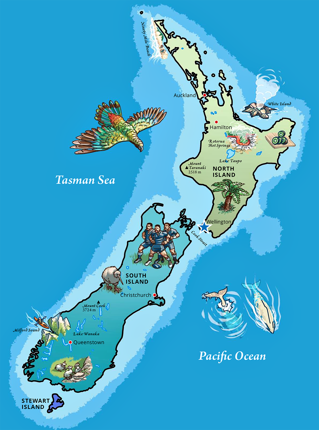 Map of New Zealand