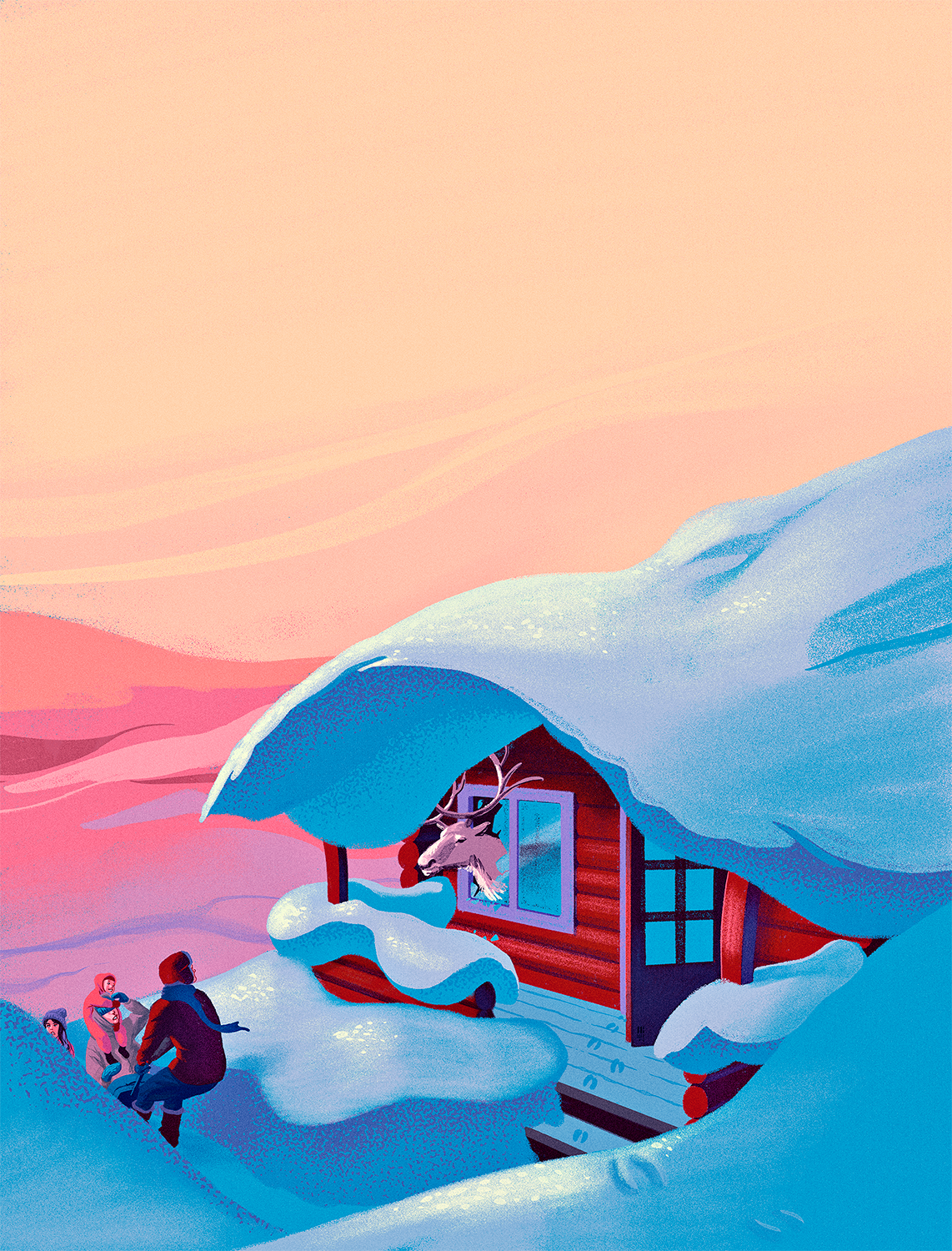 A moose was the previous occupant of a rental cabin