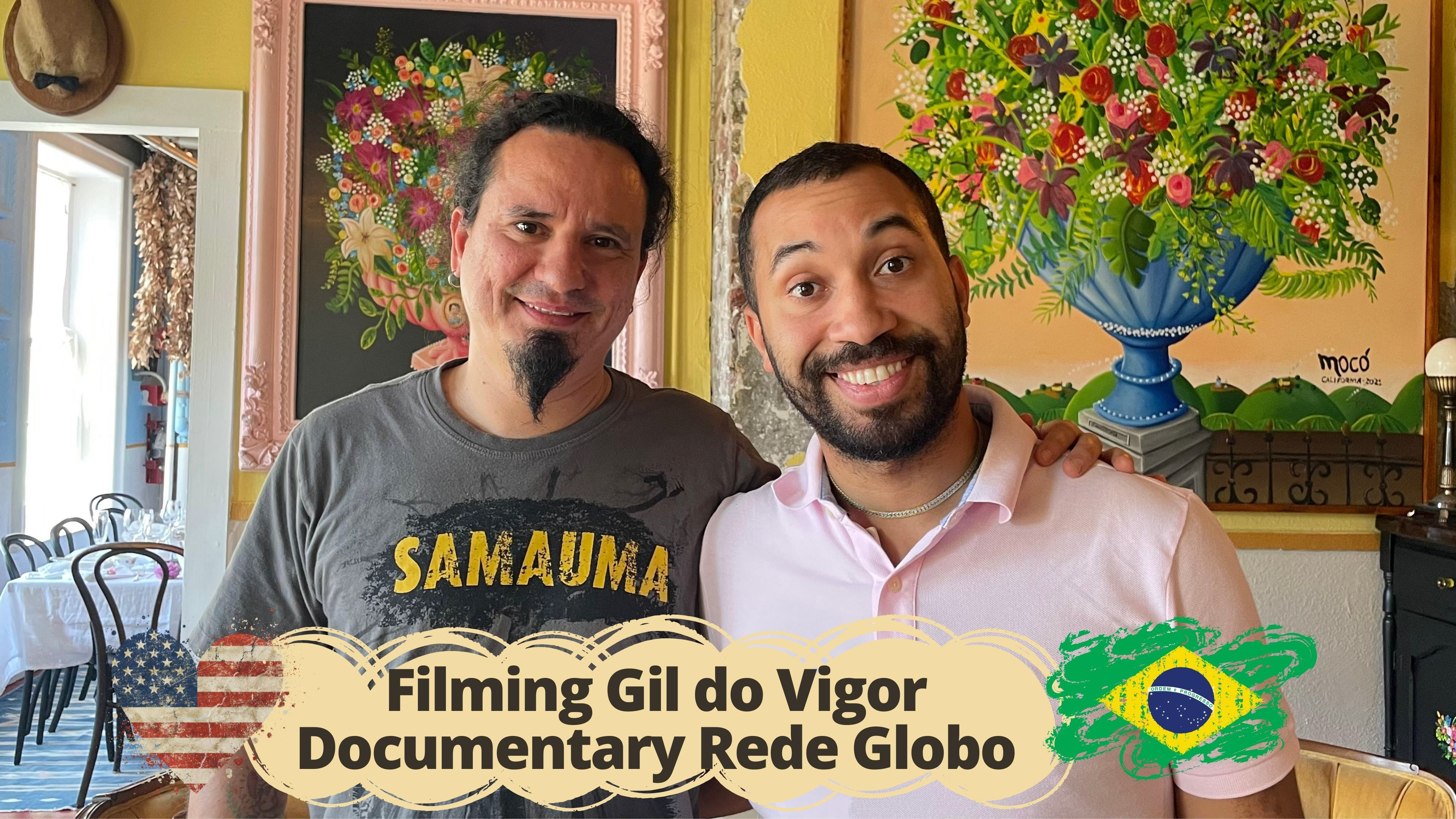 Filming Gil do Vigor at Gil na Califórnia - Rede Globo