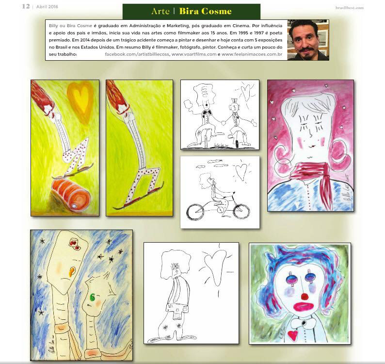 Brazialian newspaper about my paintings - Best Brazil California