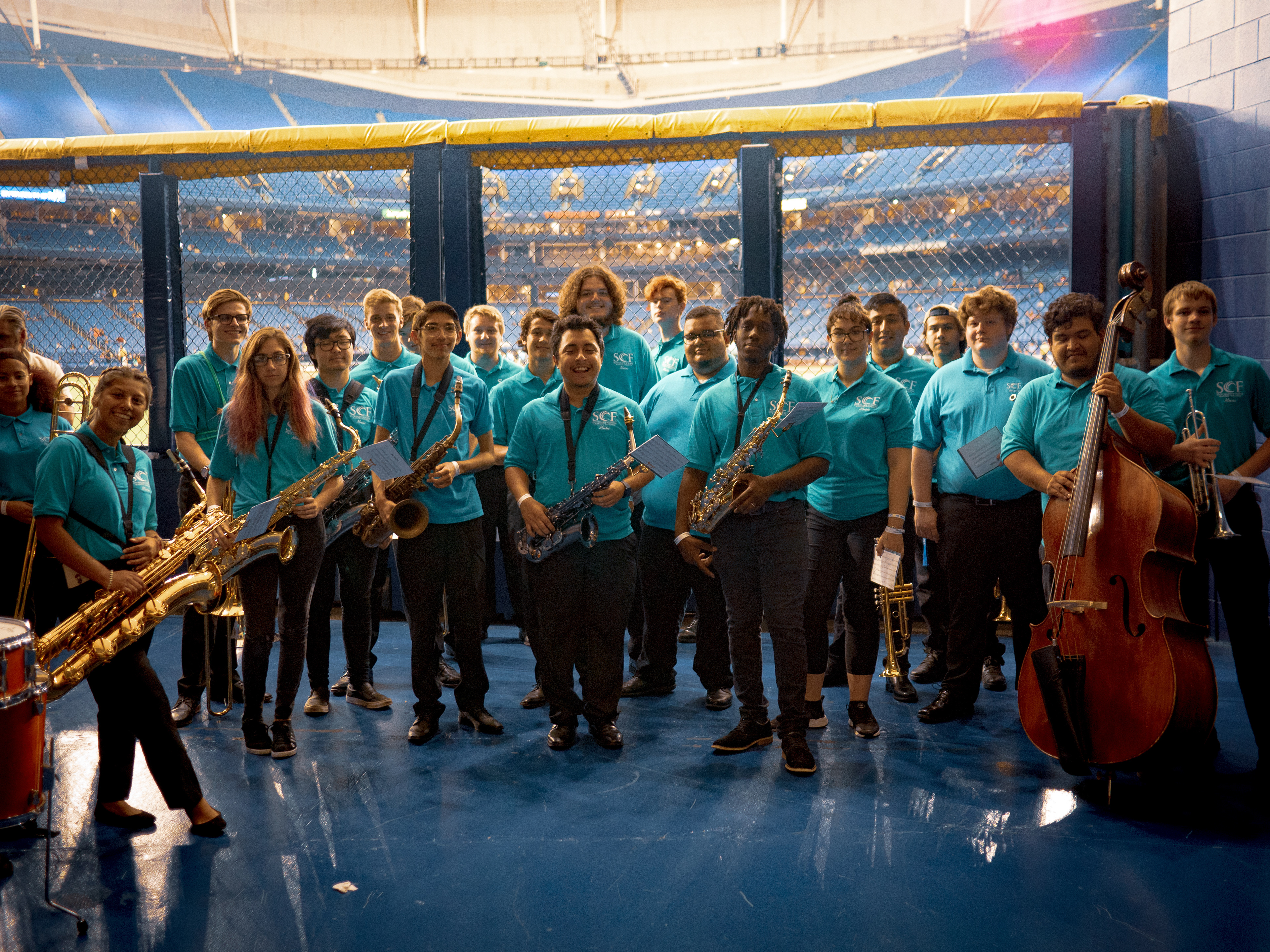 SCF Jazz Ensemble Performing the National Anthem at the Tampa Bay Rays game