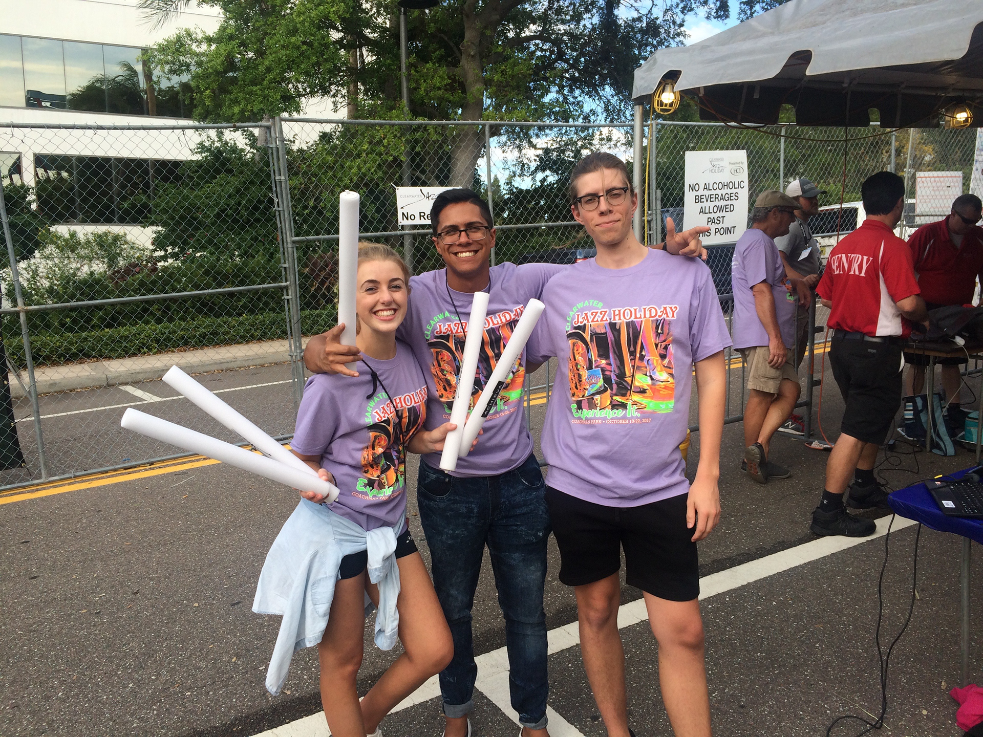 jazz students volunteer supporting Clearwater Jazz Festival