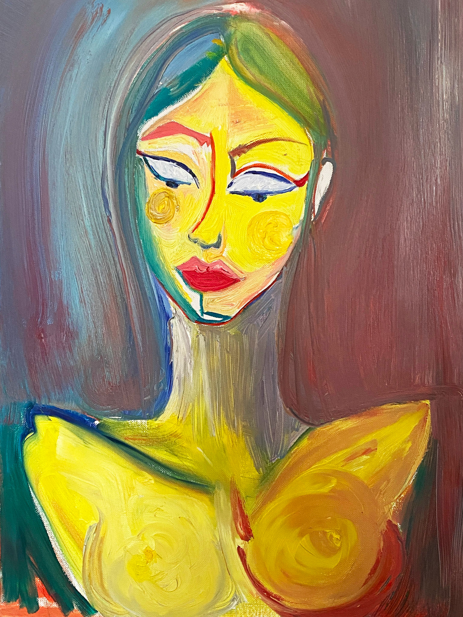 Not one of your French Girls, 2017, Acrylic on Canvas 12x16