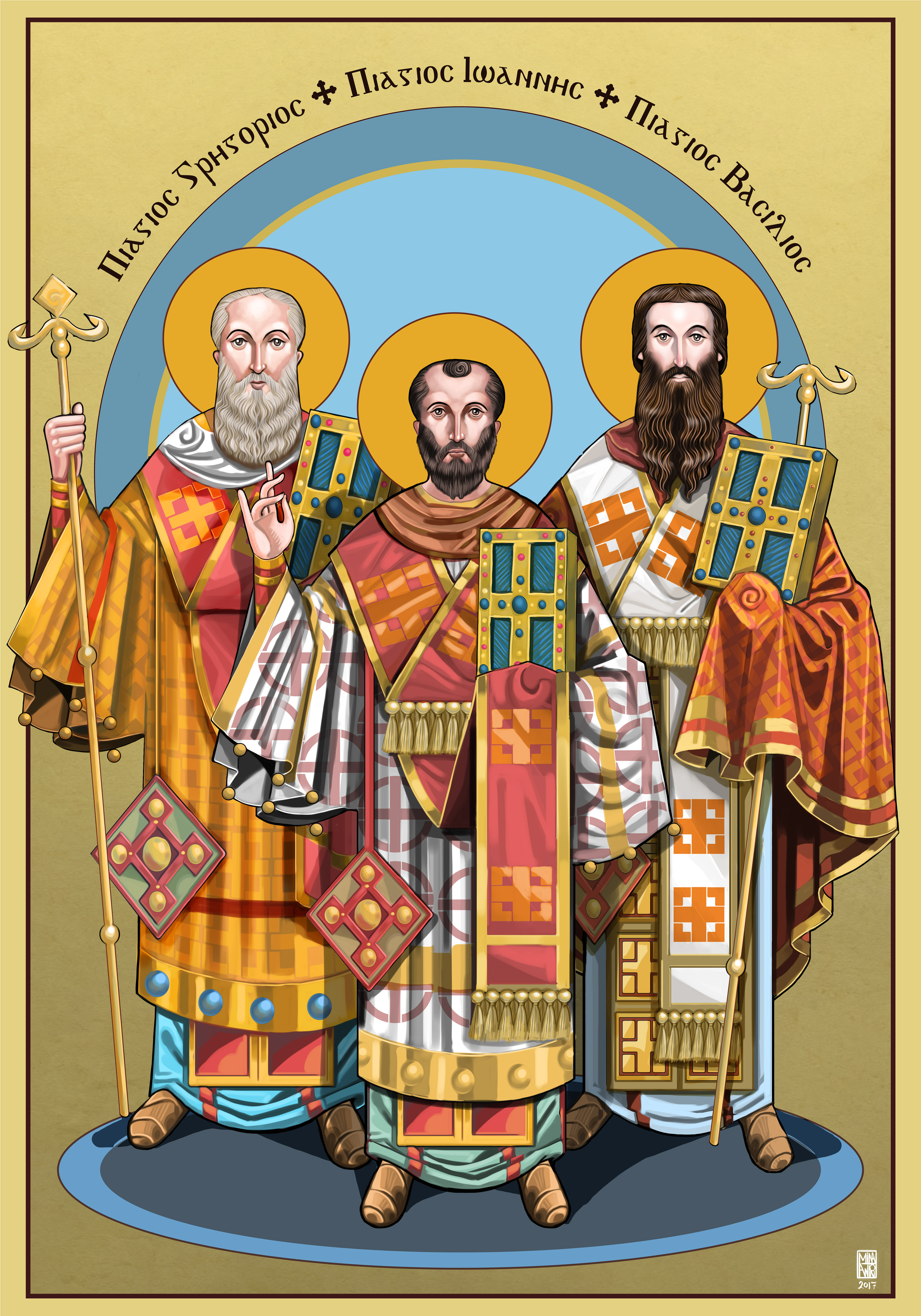 St.Gregory the Great, St. John Chrysostomos, St. Basil