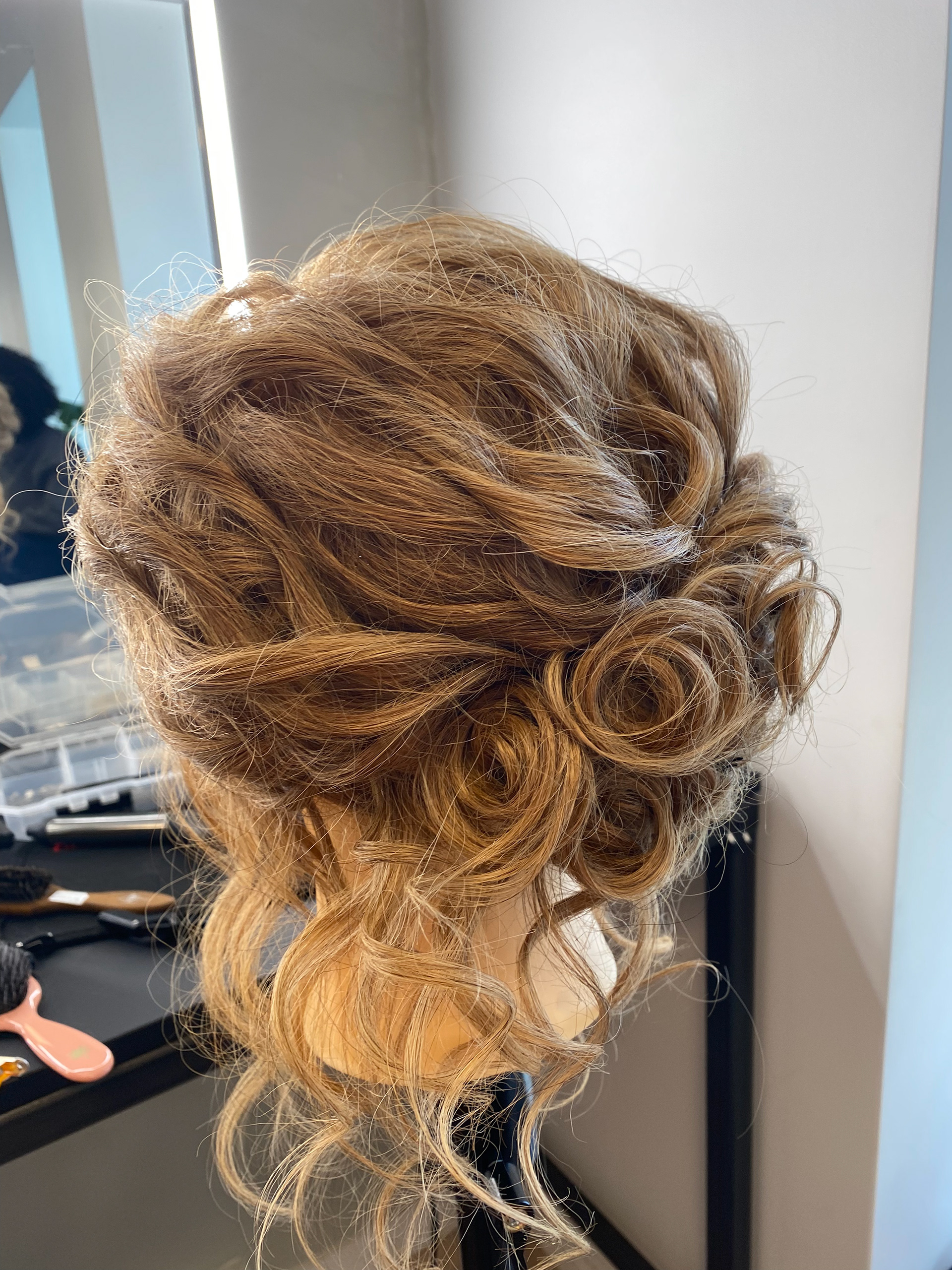 Romantic bohemian updo
