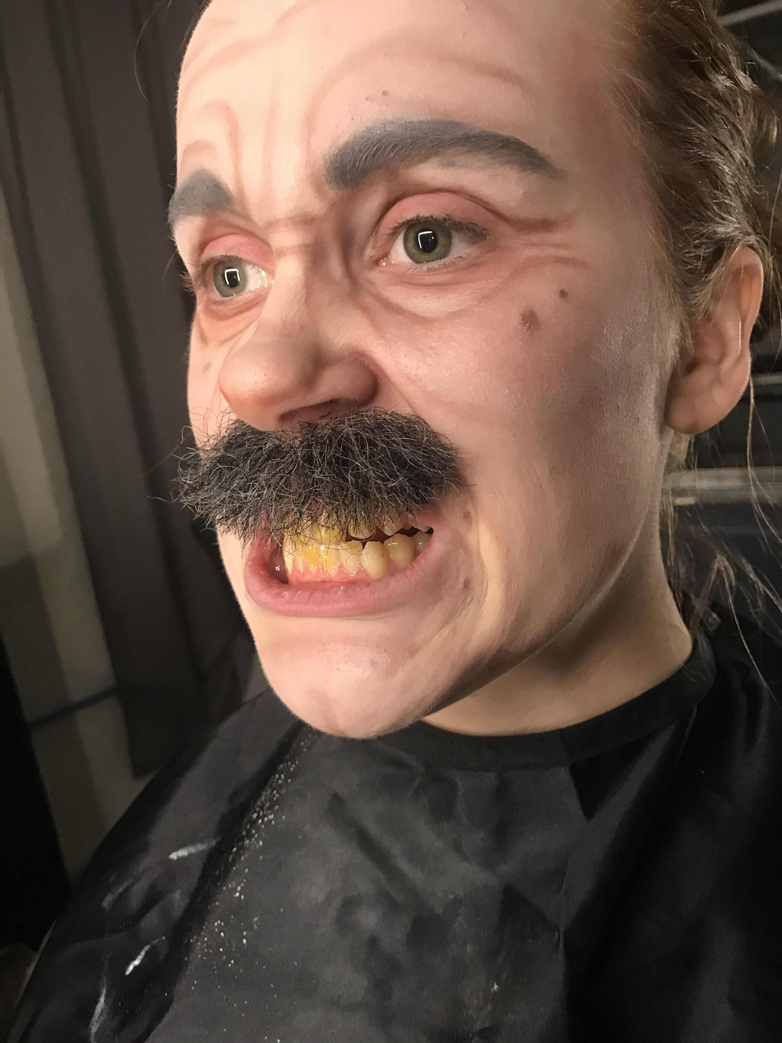 Old man makeup from Høyskolen Kristania