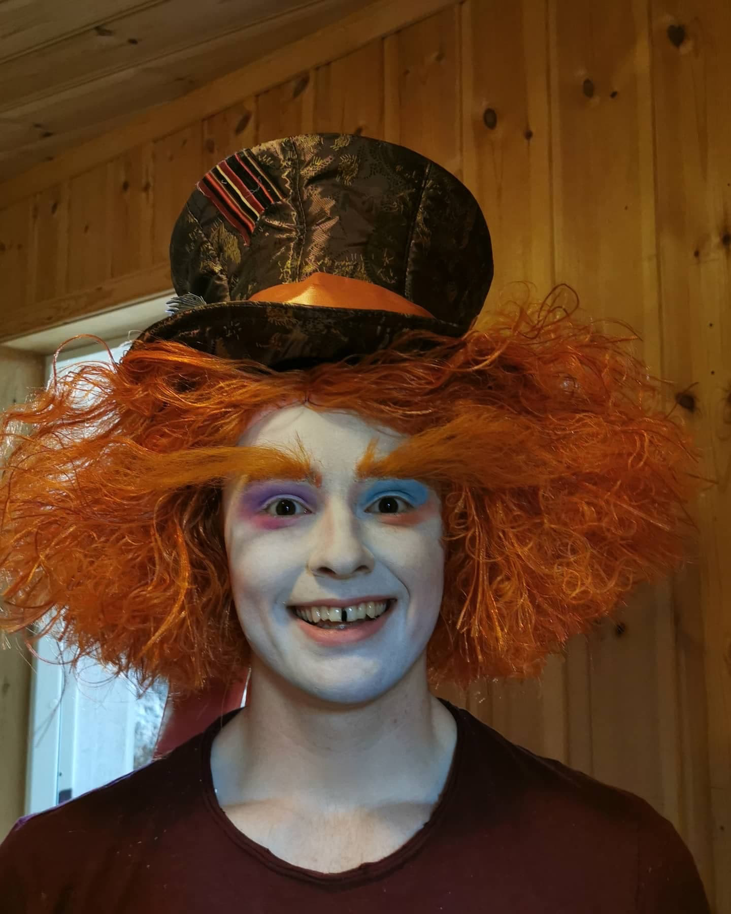 Mad Hatter makeup from Høyskolen Kristiania