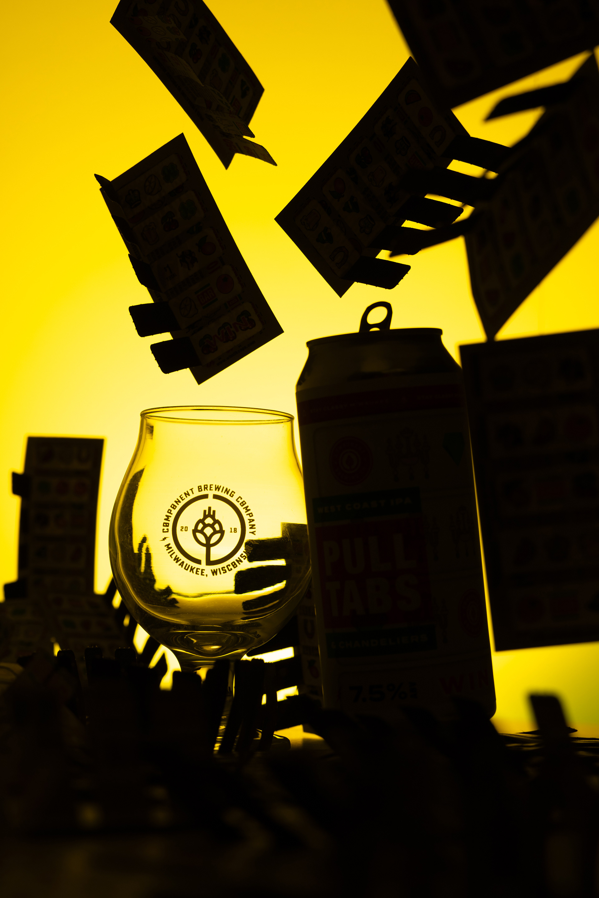 Pull Tabs & Chandeliers from Component Brewing Co. (one light)