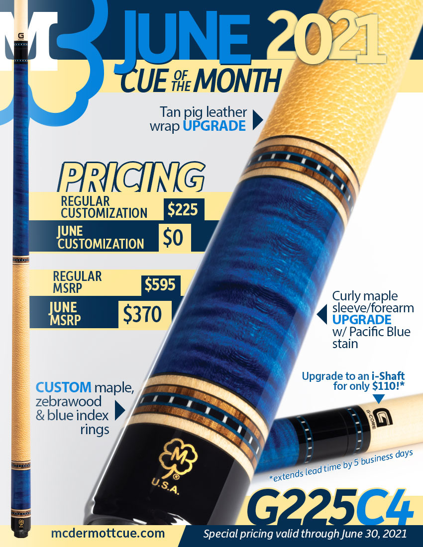 McDermott June 2021 Cue of the Month flyer