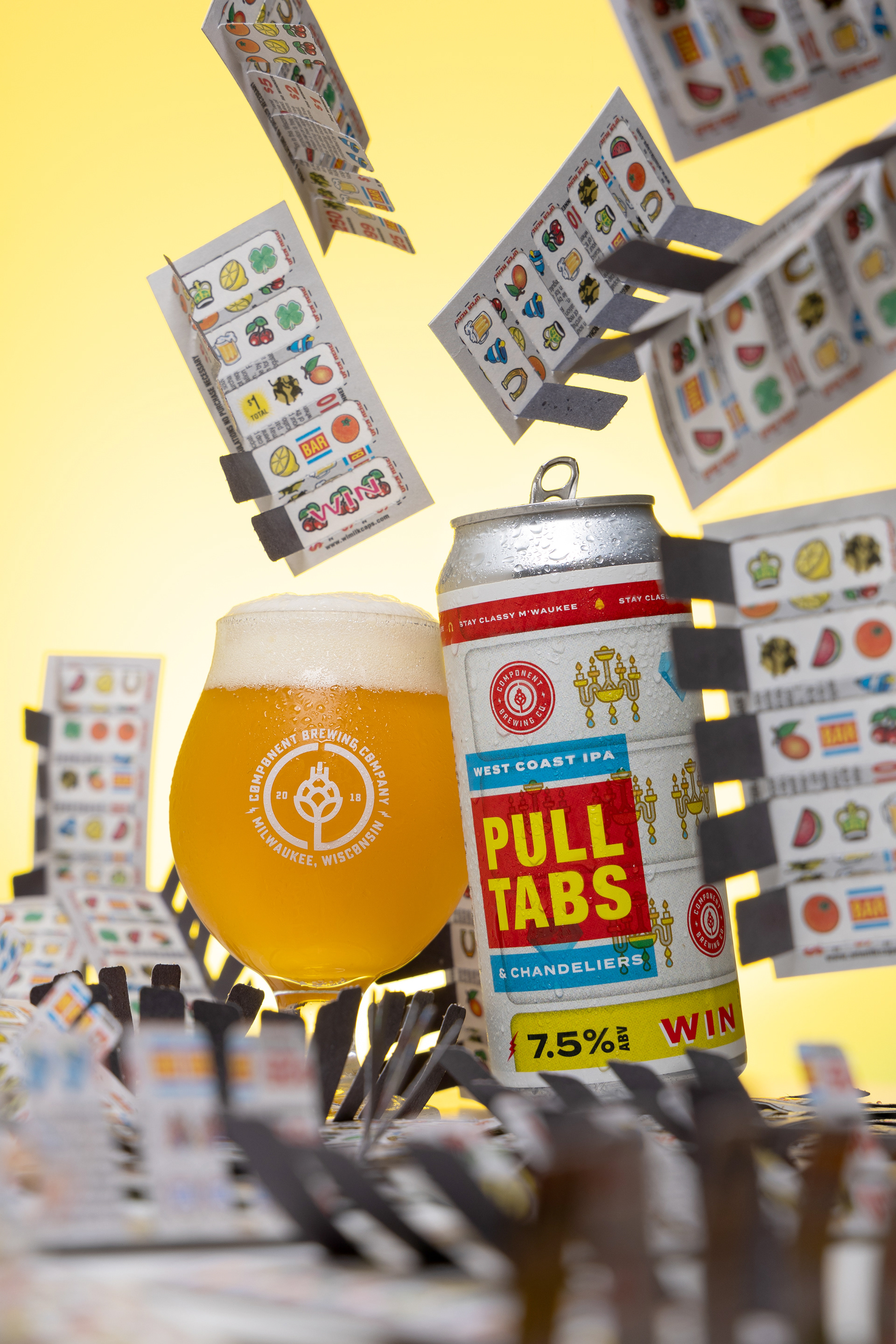 Pull Tabs & Chandeliers from Component Brewing Co.