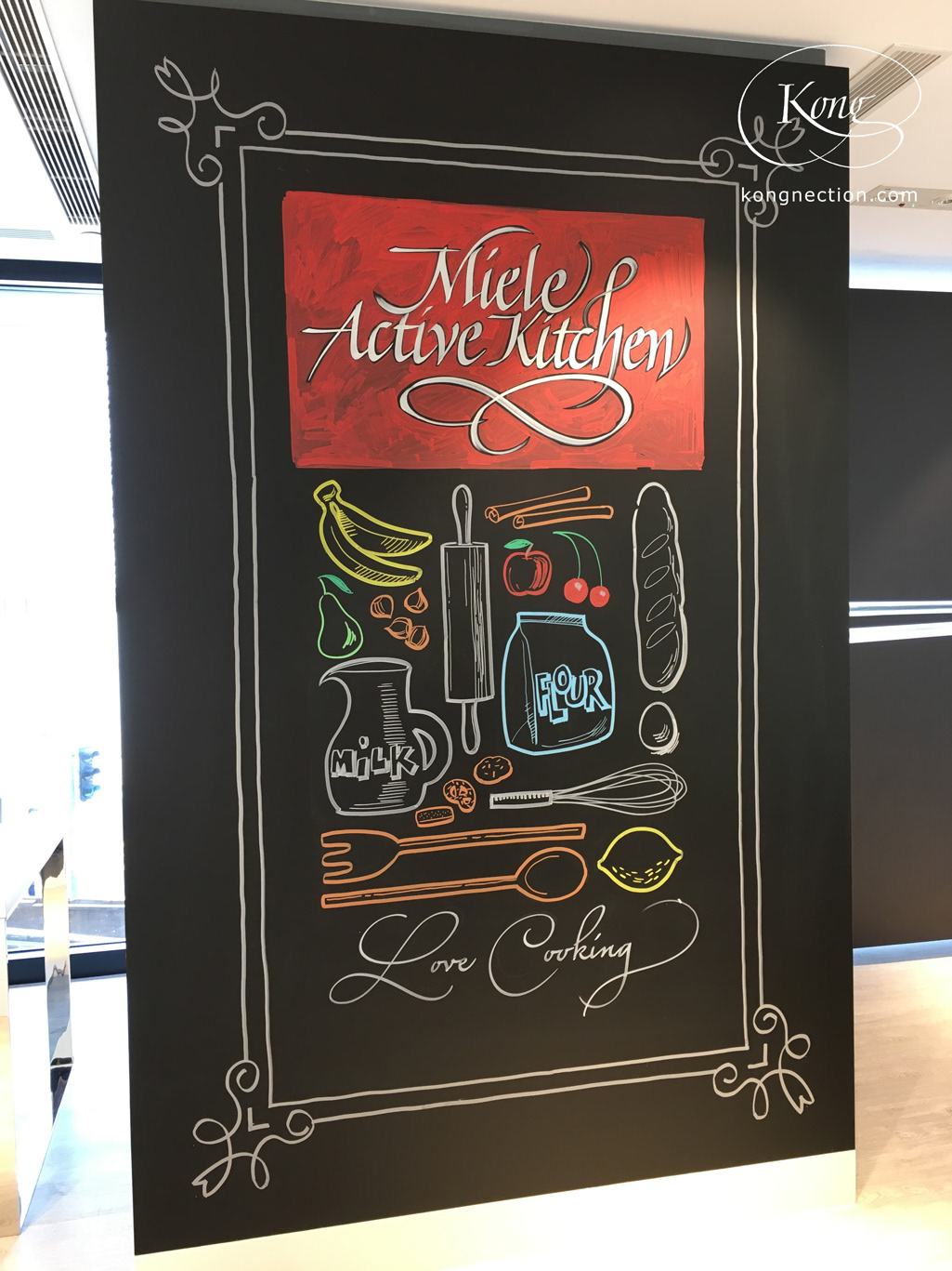 Lettering and drawing for Miele Active Kitchen