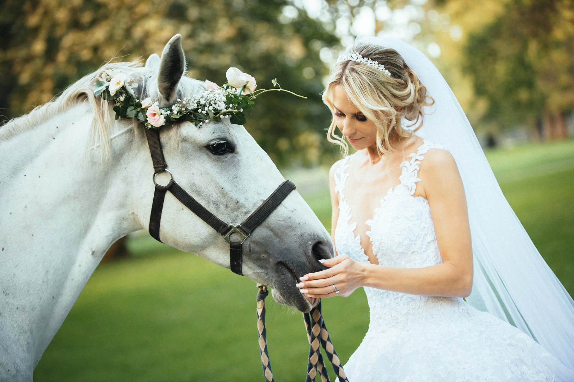 Bride with the white horse