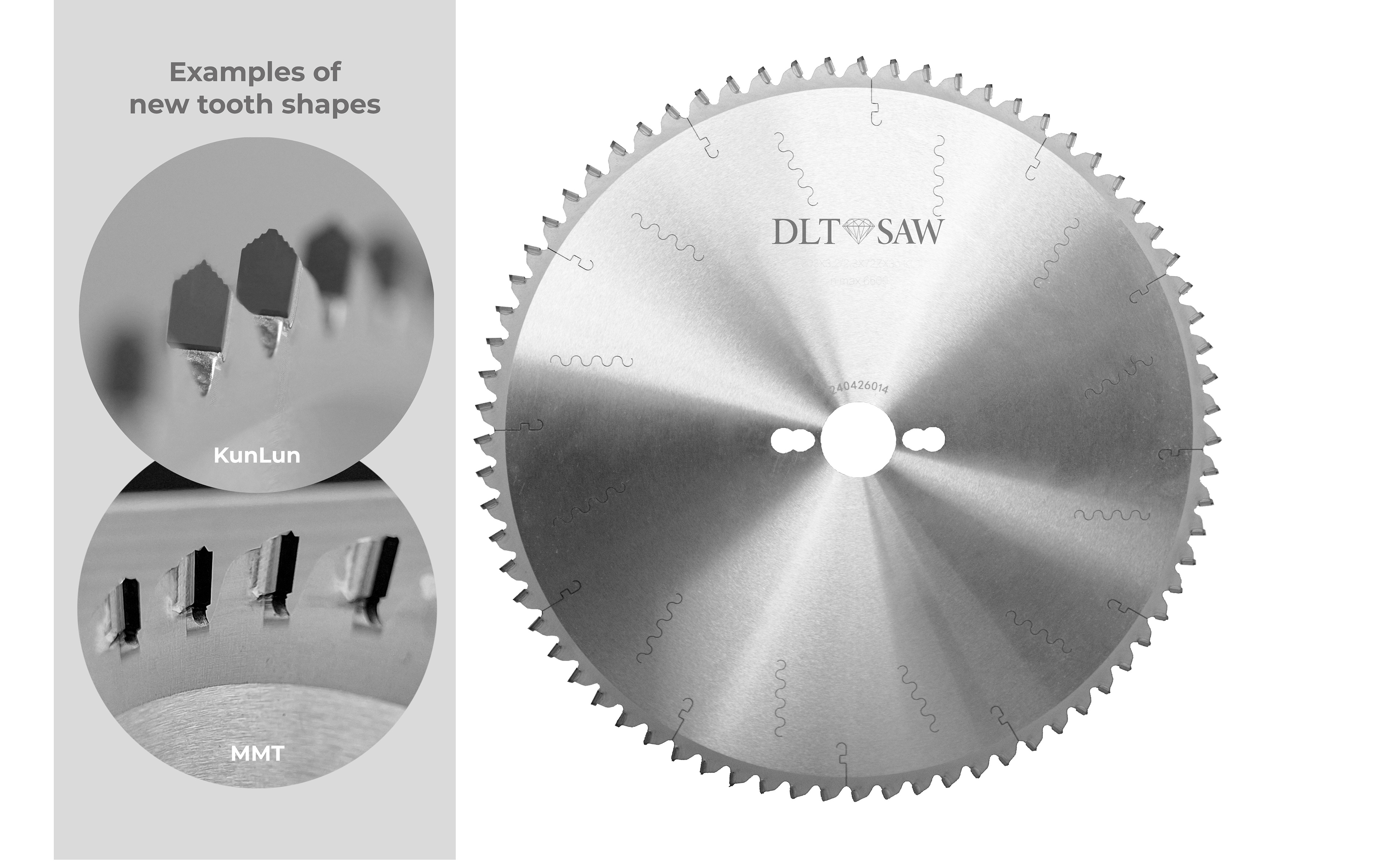 Examples of new tooth shapes