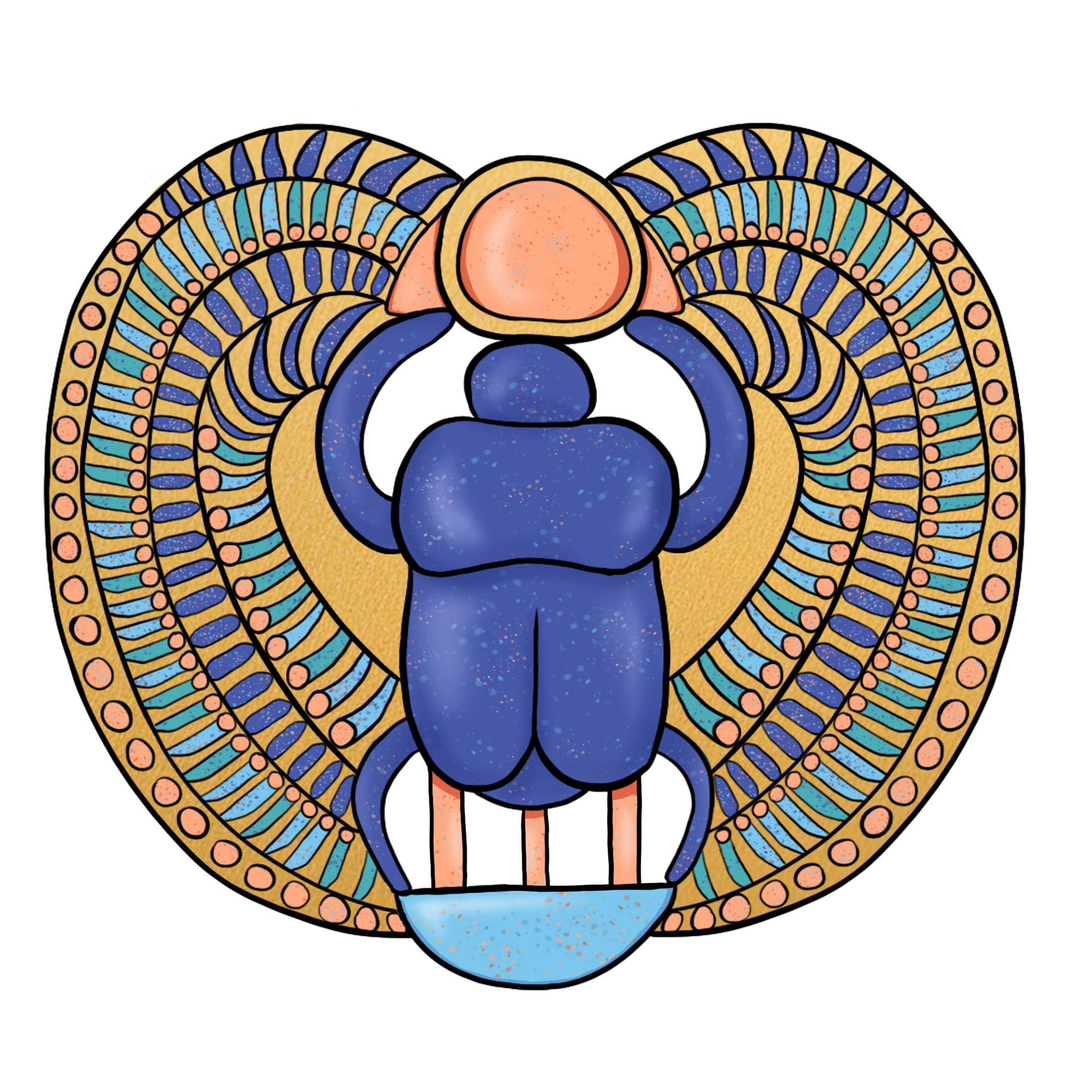 An ancient Egyptian scarab, created to be sold on merchendise.